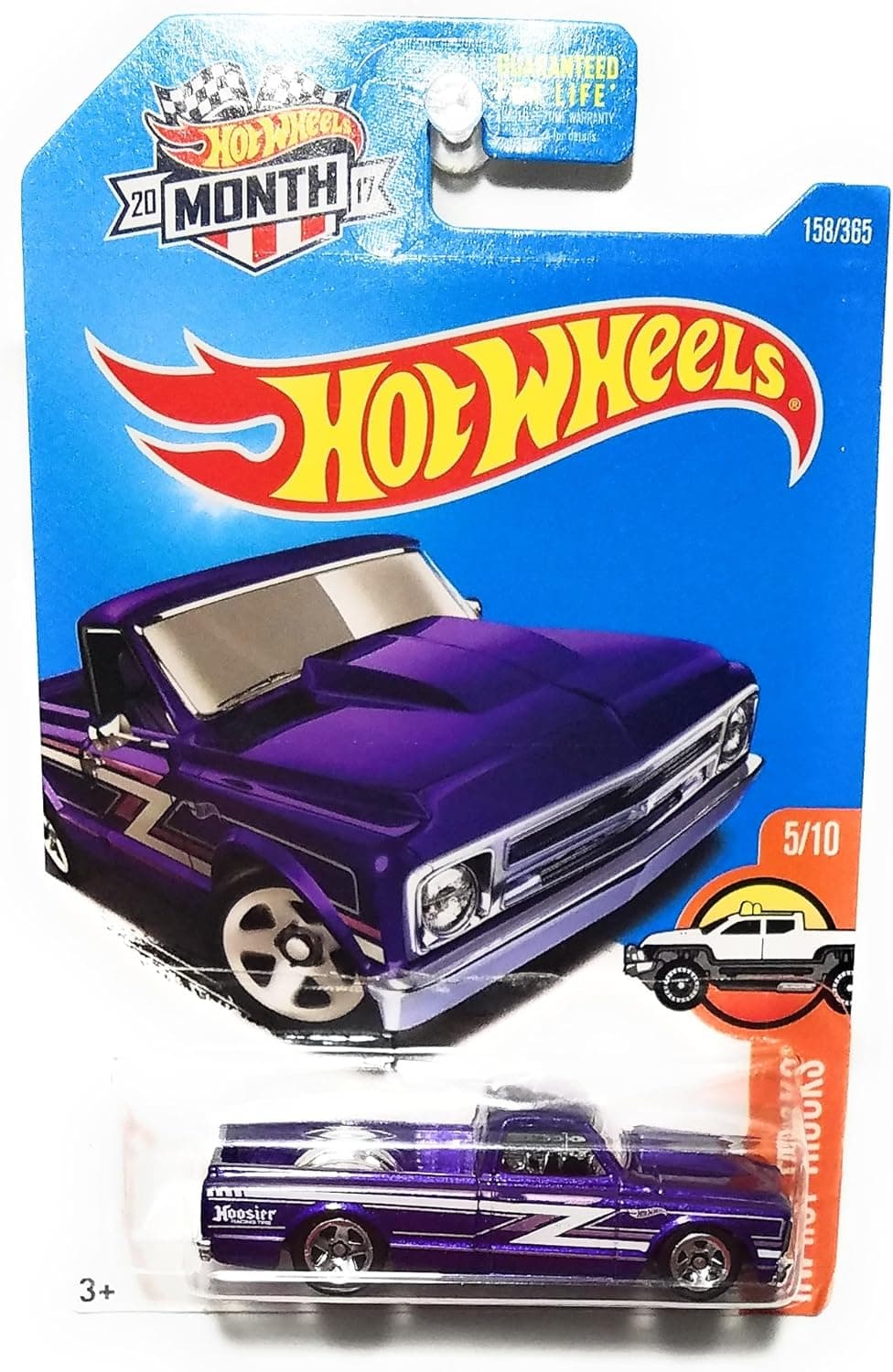 Hot Wheels 2017 HW Hot Trucks '67 Chevy C10 Hoosier 158/365, Purple