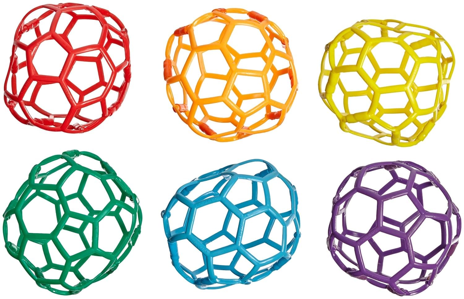 Sportime Geometric Open Matrix GrabBall - 8 1/2 inch - Set of 6 - Multiple Colors