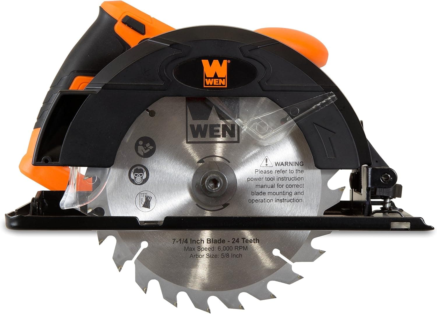 WEN 3614 12 Amp Sidewinder Circular Saw, 7-1/4",Orange