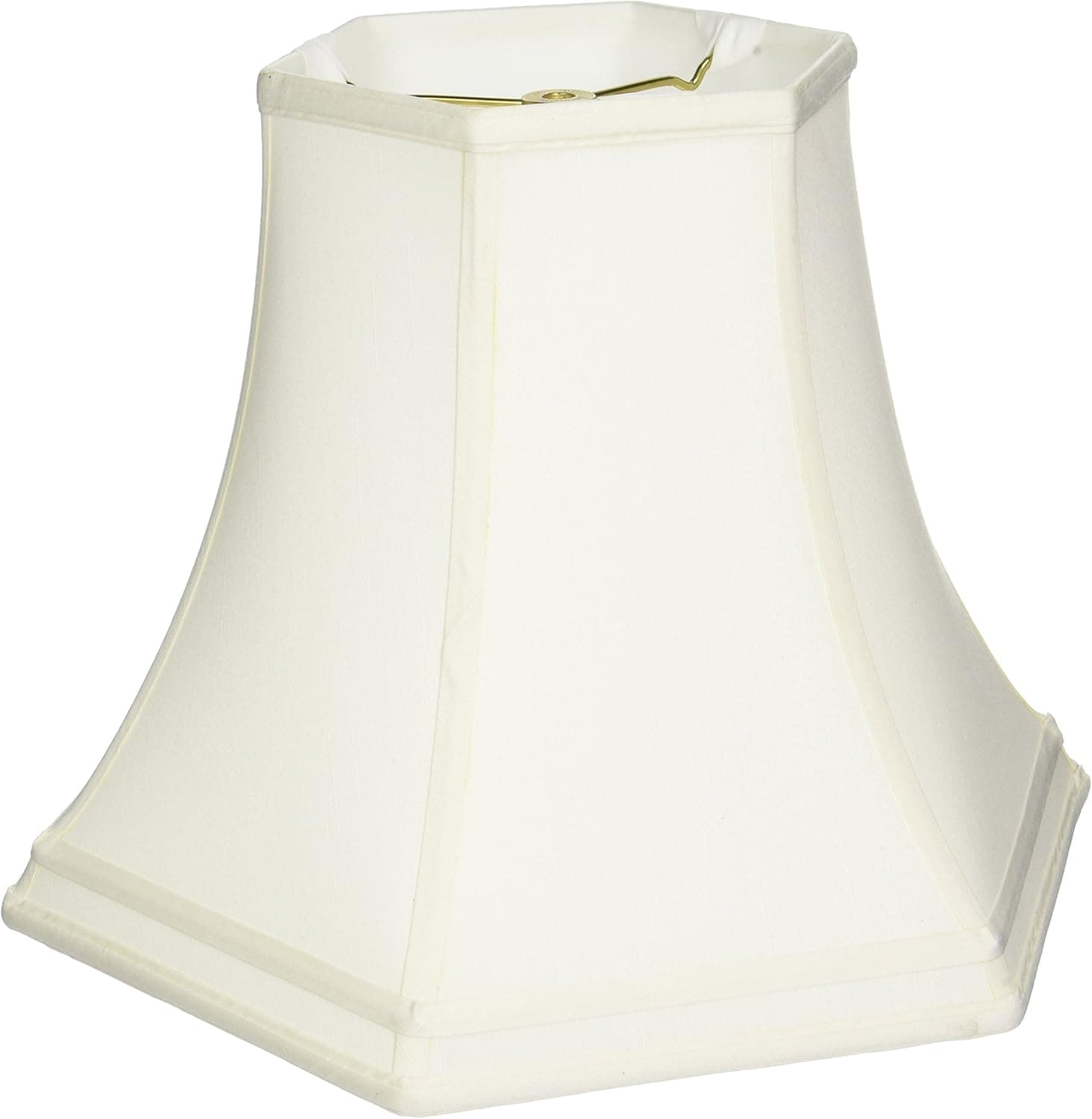 Royal Designs Hexagon Bell Gallery Basic Lamp Shade, White, 8 x 16 x 12.25
