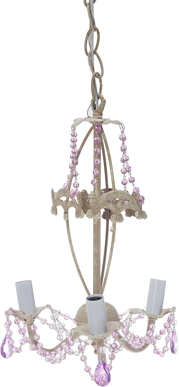 Trans Globe Lighting TG50307 AW Crystal Accents Three Chandelier Outdoor-Post-Lights, White