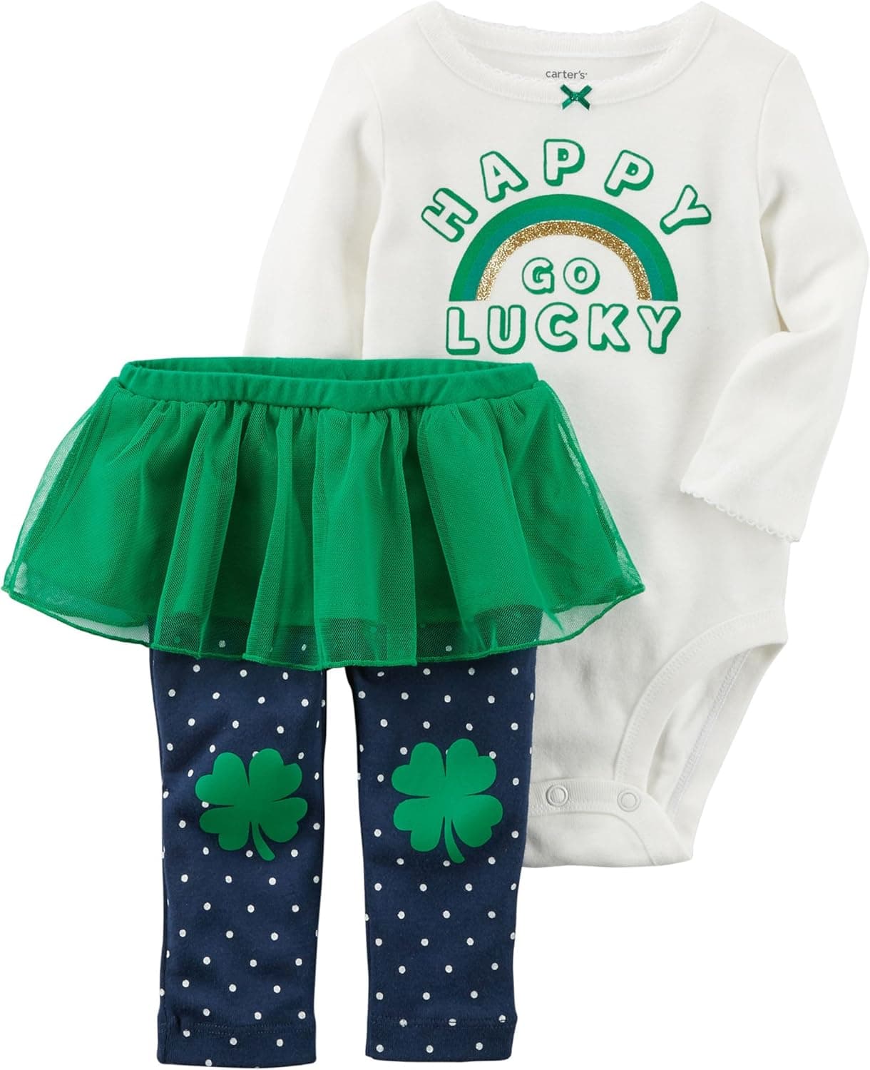 Carter's Infant Girls St Patricks Day Outfit Shenanigans Bodysuit & Pants Set