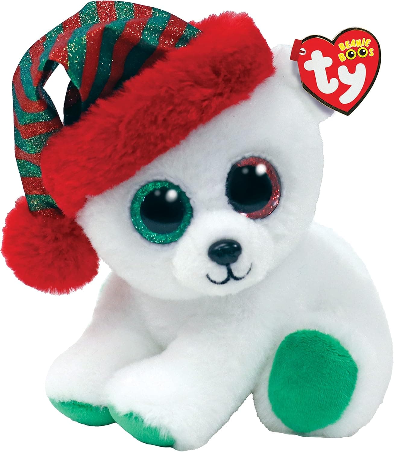 TY Beanie Paxton - Christmas Polar Bear - 6"