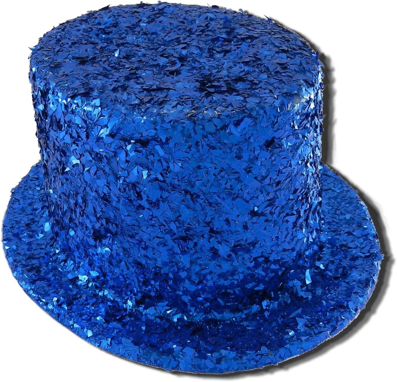 Unisex-Adults Glitter Top Hat, Blue, Standard