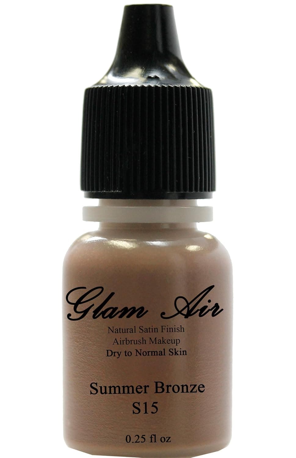 Glam Air Air Brush Makeup Foundation in Satin Finish Great for Dry Skin in 0.25 Fl Oz Bottle (S15 SUMMER BRONZE)