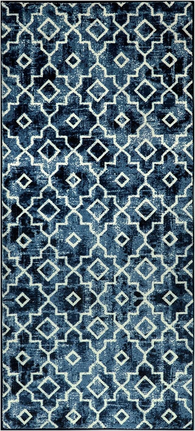 Moynesa Modern Moroccan Washable Area Rug, 2x4.3 Bathroom Runner Rug Entryway Rug, Non Sip Soft Front Door Rug Indoor Doormat Carpet Runner for Dining Room Office Kitchen Bedroom Laundry Room