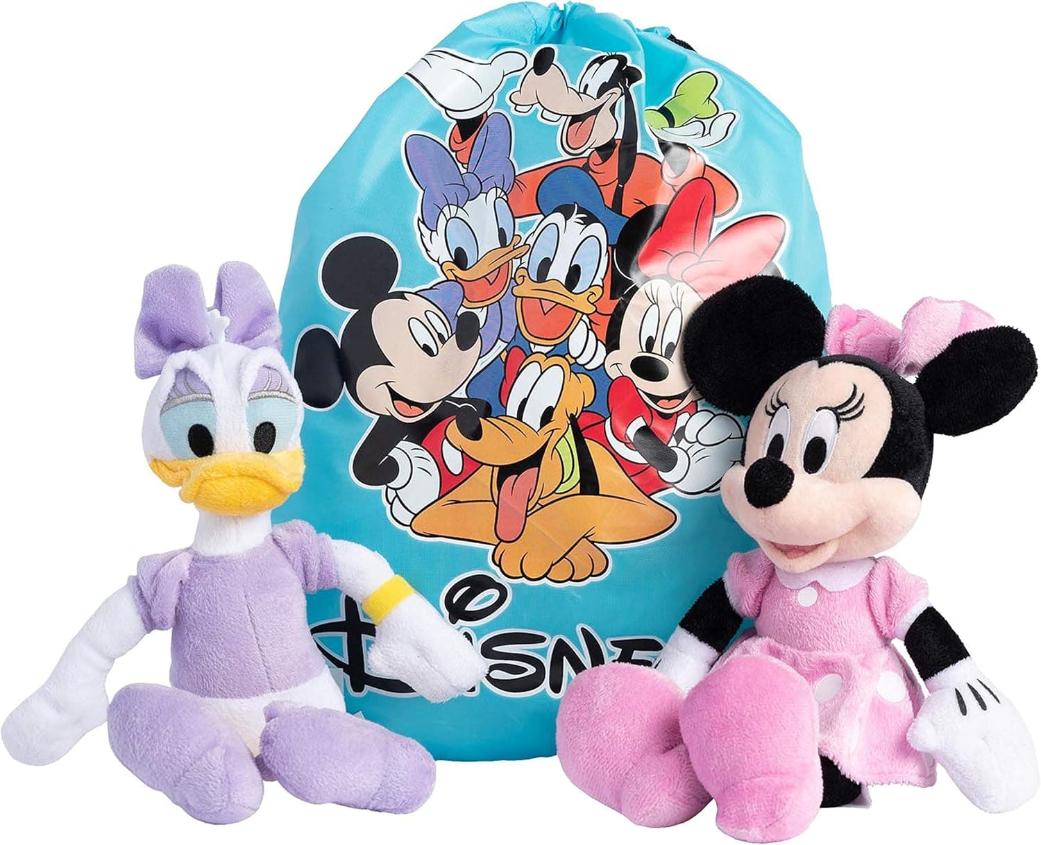 Disney 10" Plush Minnie Mouse & Daisy Duck 2-Pack (Sling Bag)