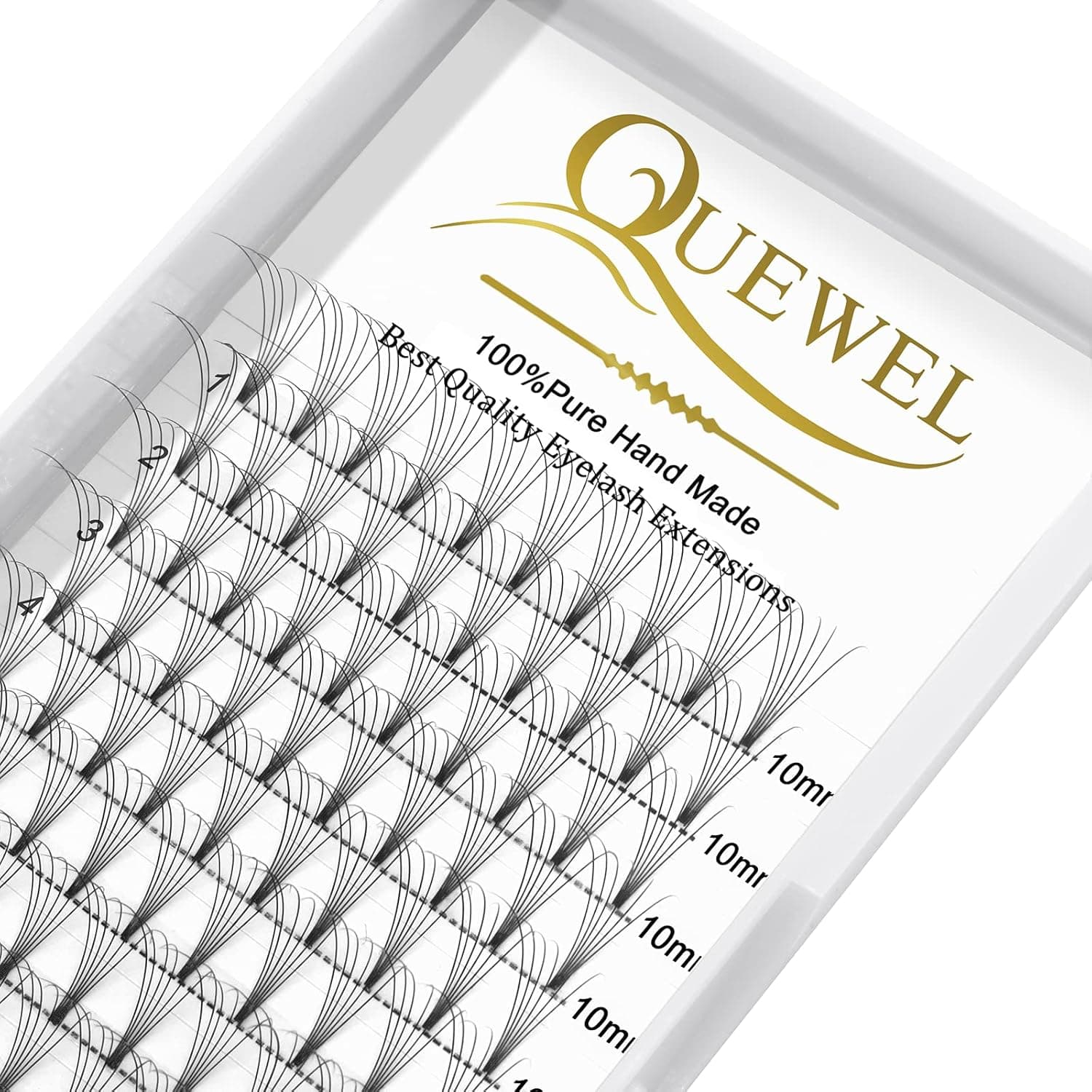 Volume Lash Extensions 6D 0.07mm C Curl 10mm Short Stem Premade Fans Soft|Optinal 3D|4D|5D|6D|7D|8D 0.07/0.10mm C/D 8-20mm Mix-9-16mm 12-15mm 8-15mm|(6D 0.07C 10mm)