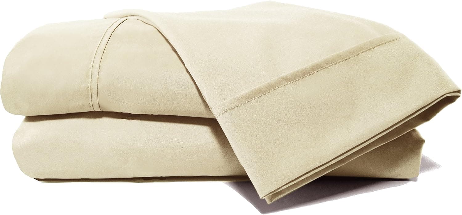 D. Charles Luxury Microfiber Sheets with Near Cotton Finish and 2 Extra Bonus Pillowcases (Ivory, Queen)