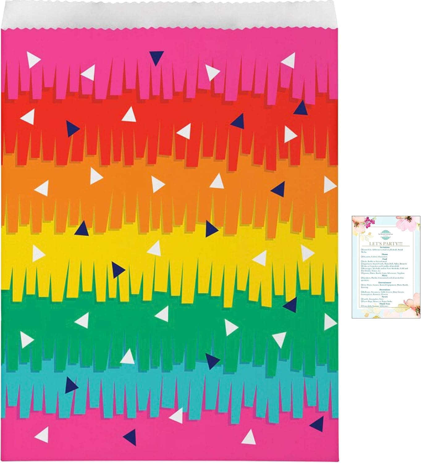 30 Fiesta Pinata Paper Treat Bags (with Party Planning Checklist)