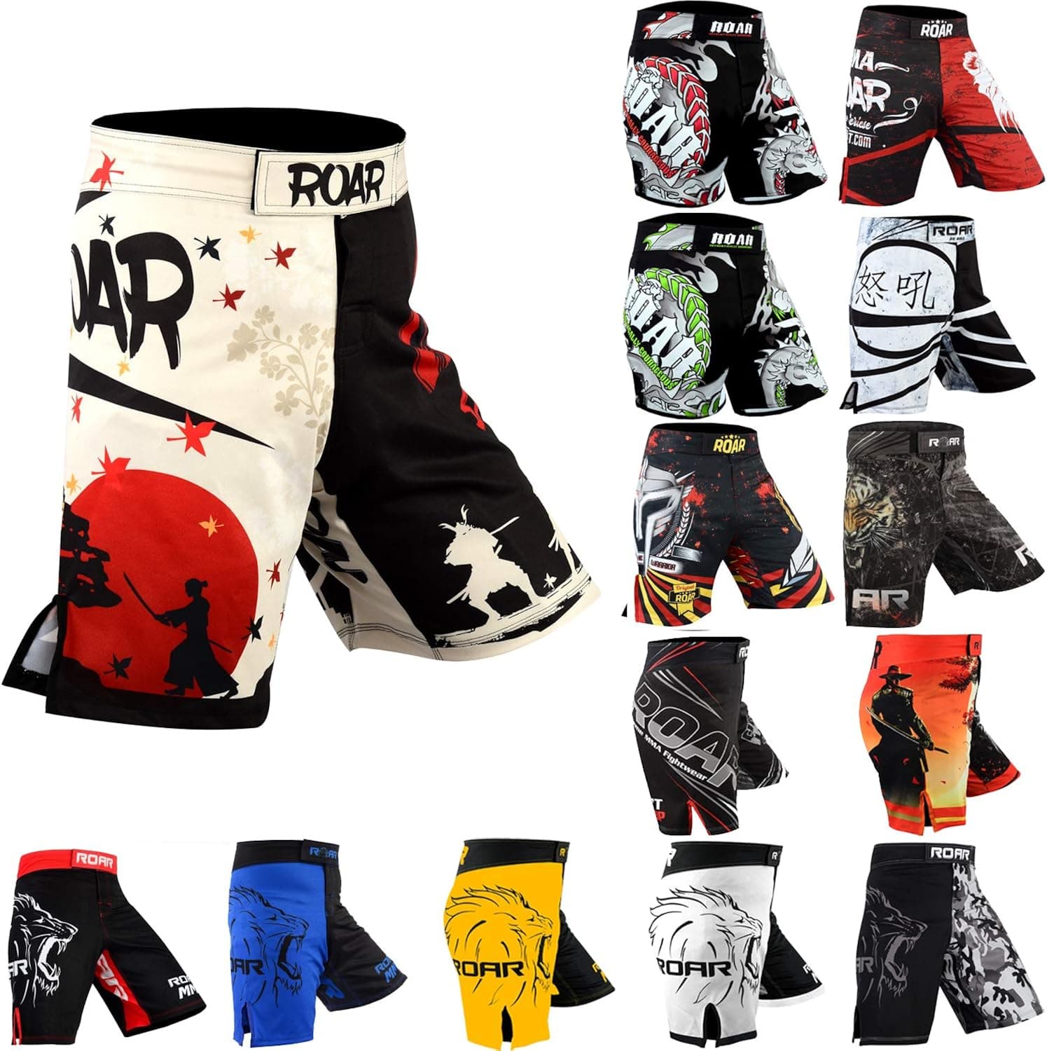 ROAR MMA Fight Shorts Grappling Muay Thai BJJ Training Jiu Jitsu No Gi Wear