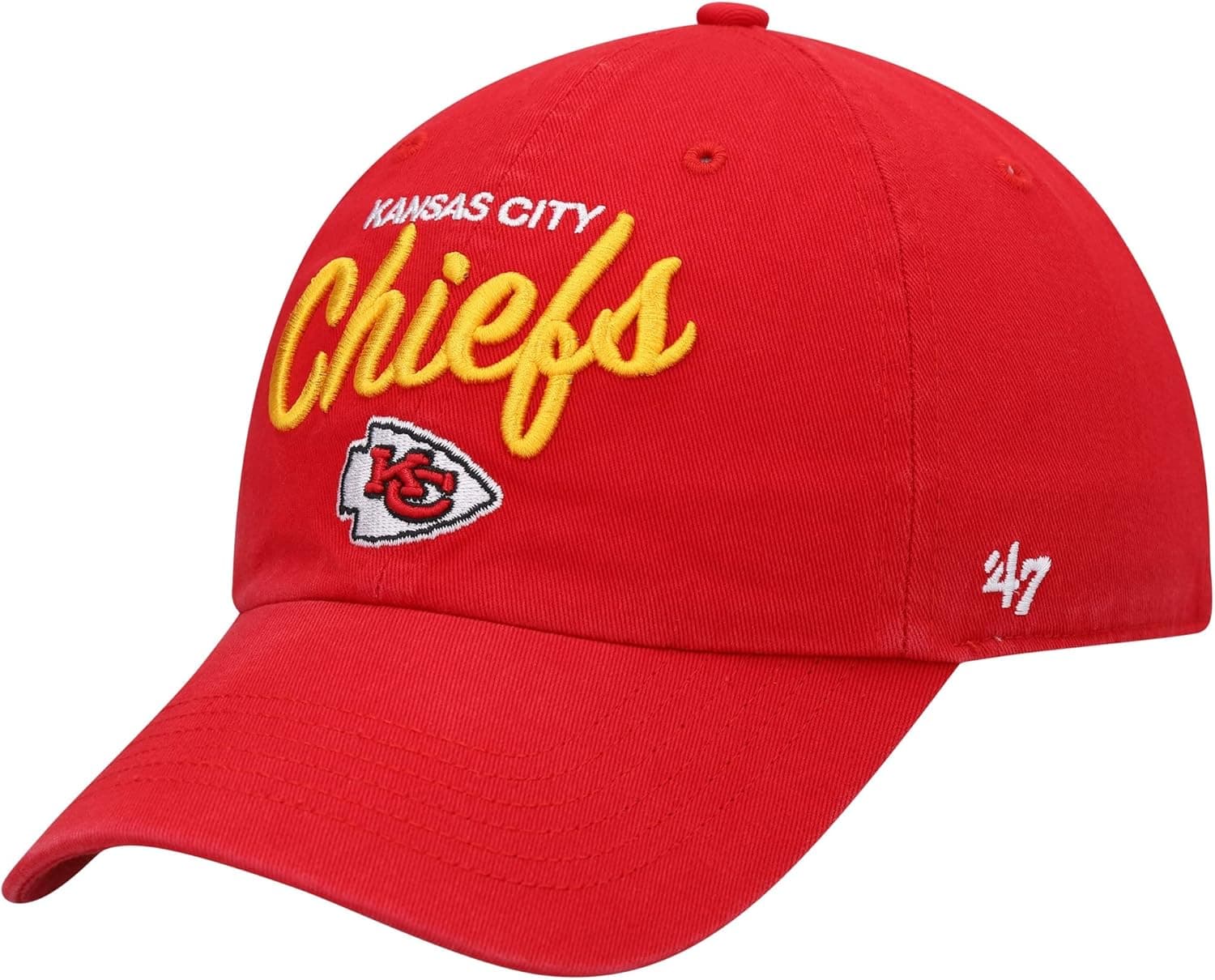 '47 Women's Red Kansas City Chiefs Phoebe Clean Up Adjustable Hat, One Size