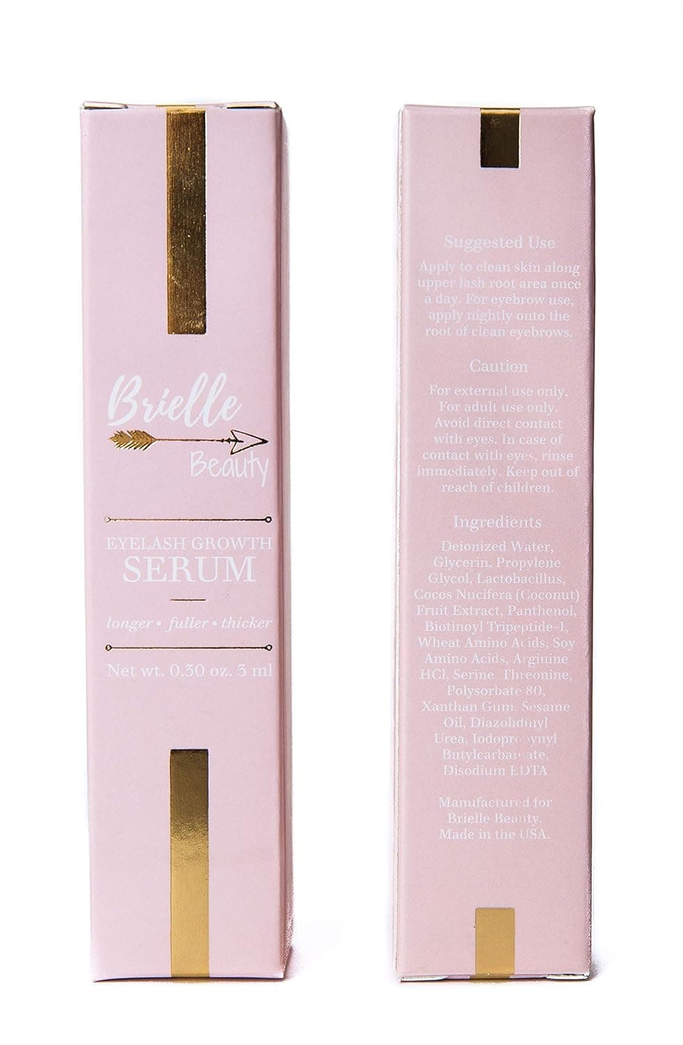 Brielle Beauty Eyelash Growth Serum. Support Healthy Lash and Brow Growth. Get A Full Natural Look, Scandalous Volume and High Impact Eyes! 100% Satisfaction Gaurantee!