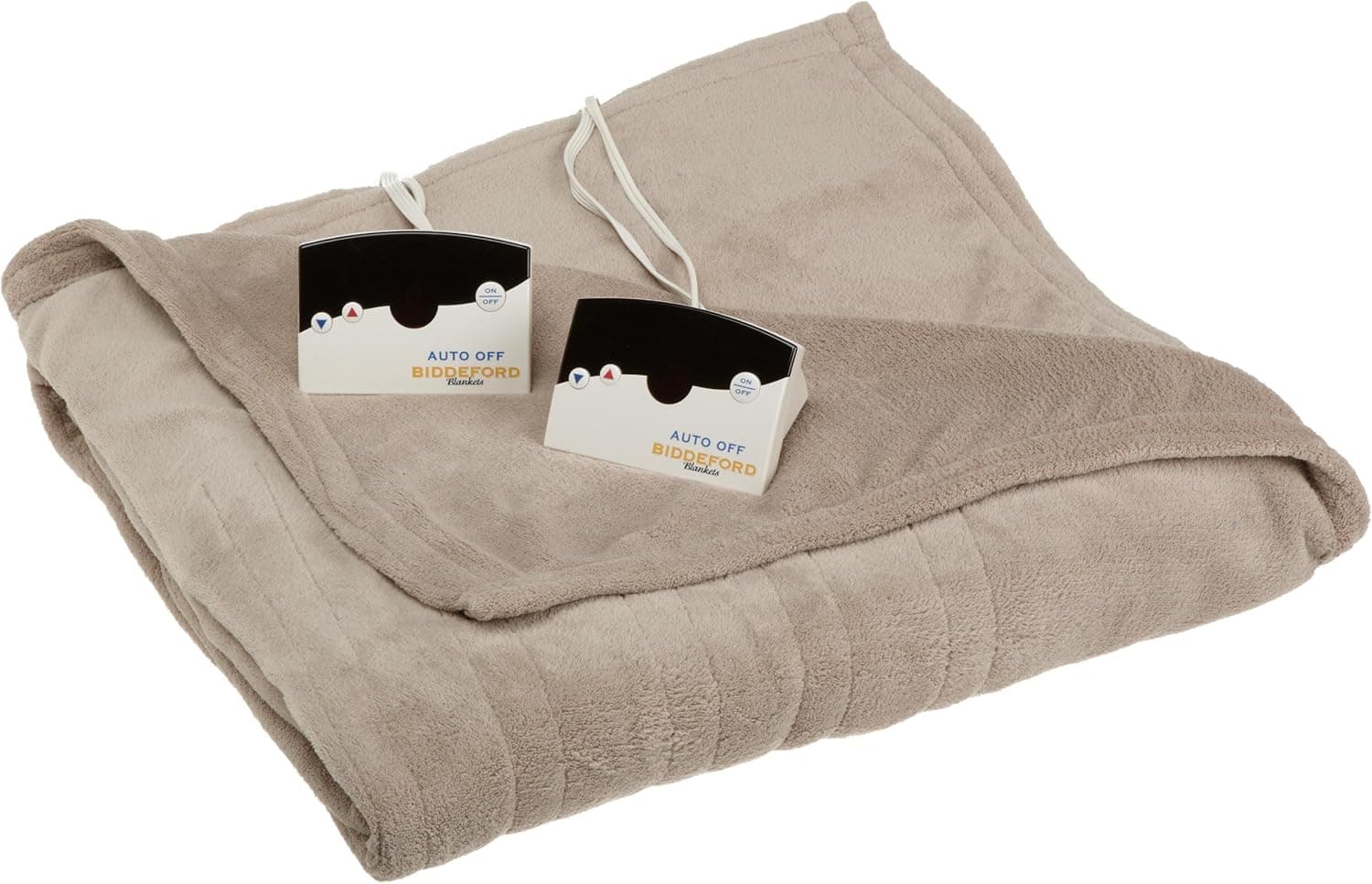 Biddeford Blankets, LLC Micro Plush Electric Heated Blanket with Digital Controller, Queen, Linen
