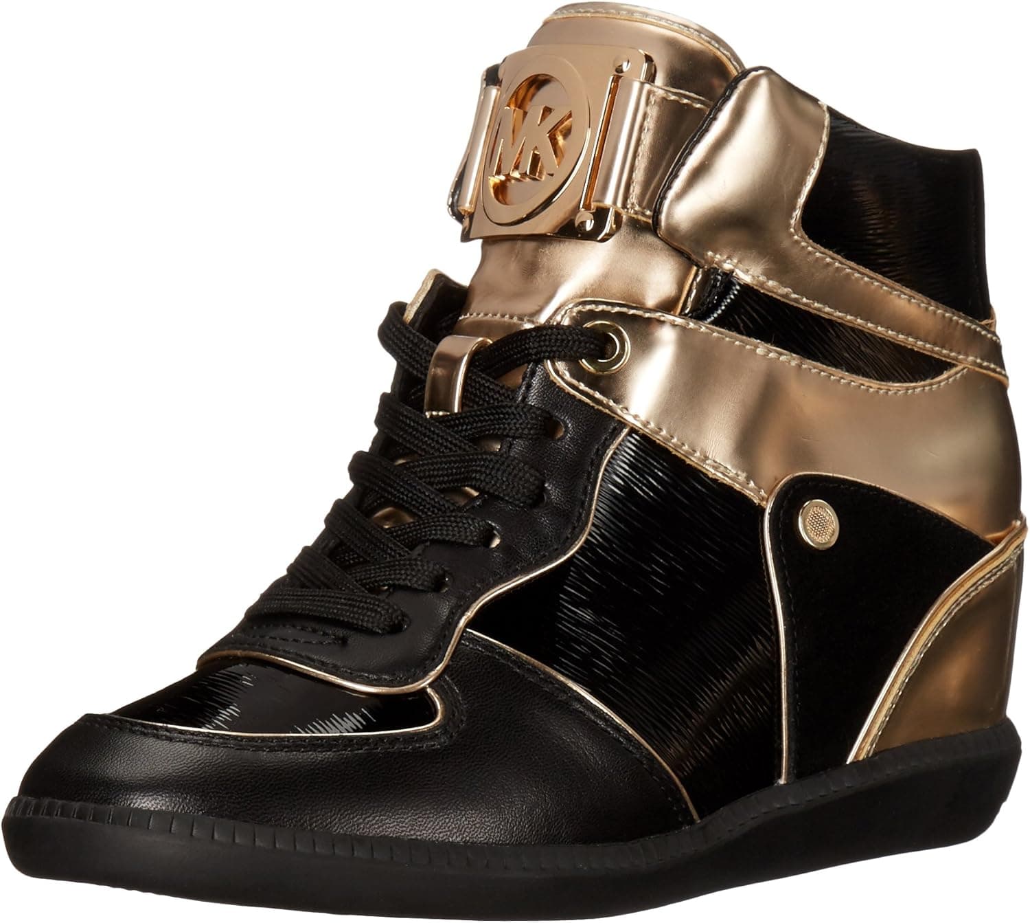 MICHAEL Michael Kors Women's Nikko High-Top Black Suprema Nappa Sport Sneaker