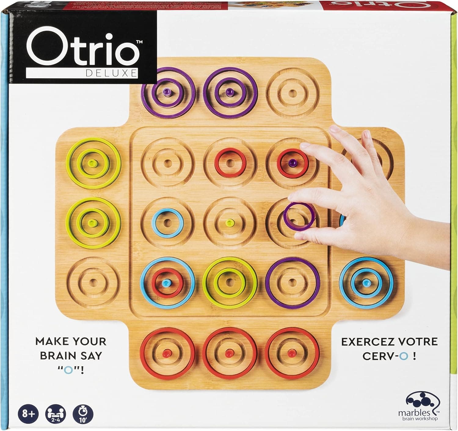 Otrio Wood Strategy-Based Family Board Game Award-Winning STEM Interactive Puzzle Game, for Adults and Kids Ages 8 and up