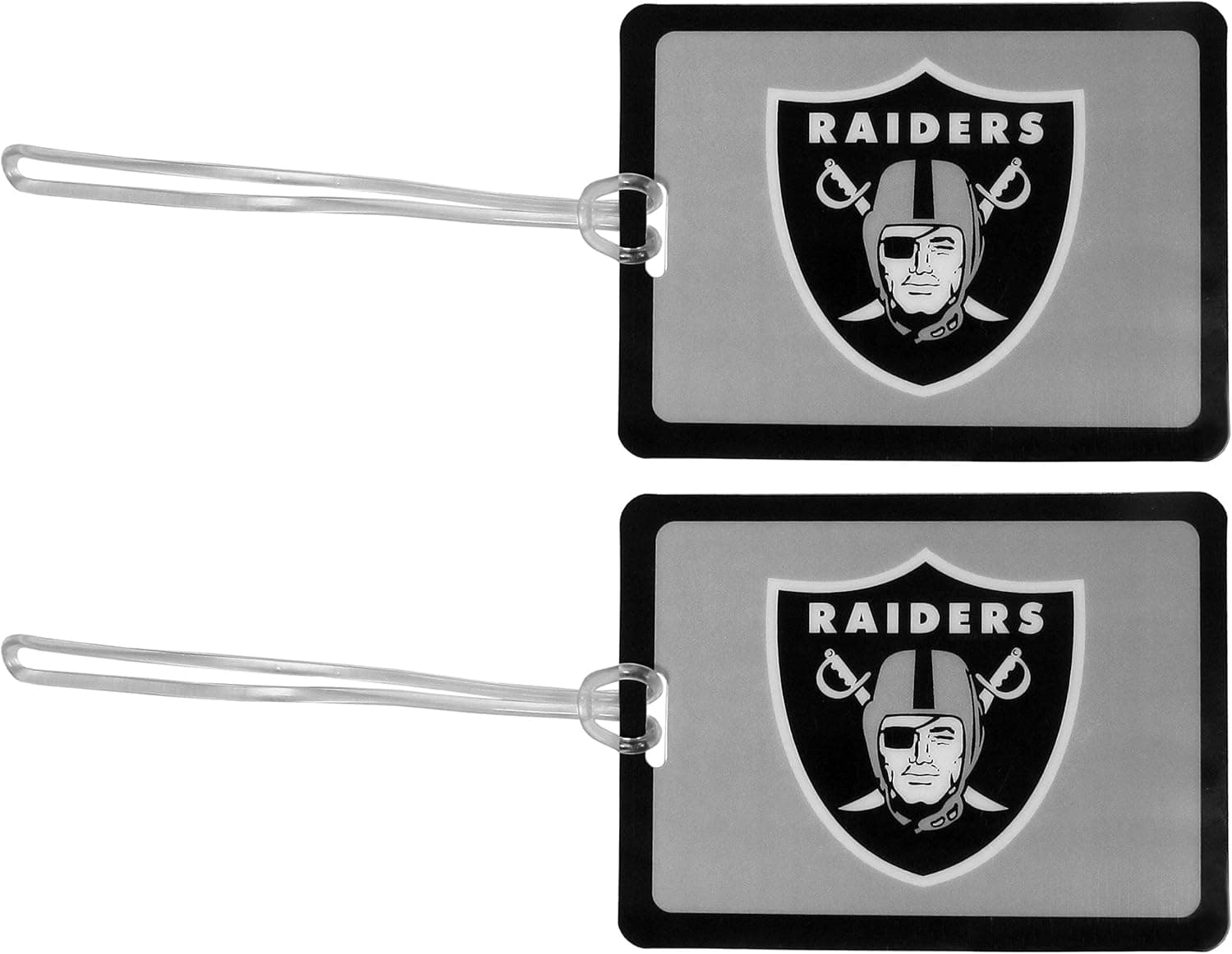 Siskiyou NFL Oakland Raiders Vinyl Luggage Tag, 2pk, Black, One Size
