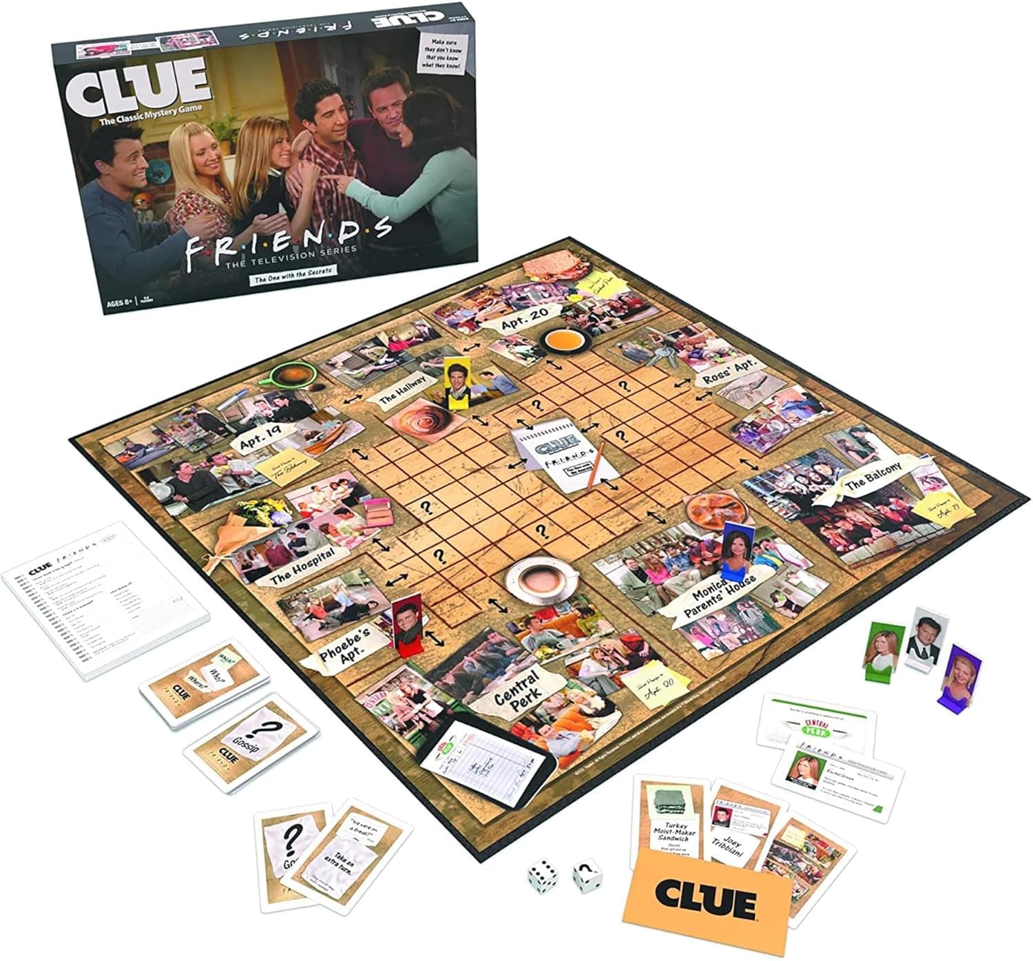 USAOPOLY CLUE: Friends | Solve The Mystery in This Collectible Clue Game | Featuring Characters & Locations from Friends TV Sitcom Series | Officially-Licensed Friends TV Show Game & Merchandise