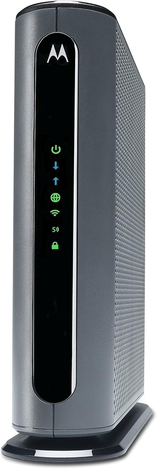 Motorola MG7700 Modem WiFi Router Combo with Power Boost | Approved by Comcast Xfinity, Cox and Spectrum | for Cable Plans Up to 800 Mbps | DOCSIS 3.0 + Gigabit Router