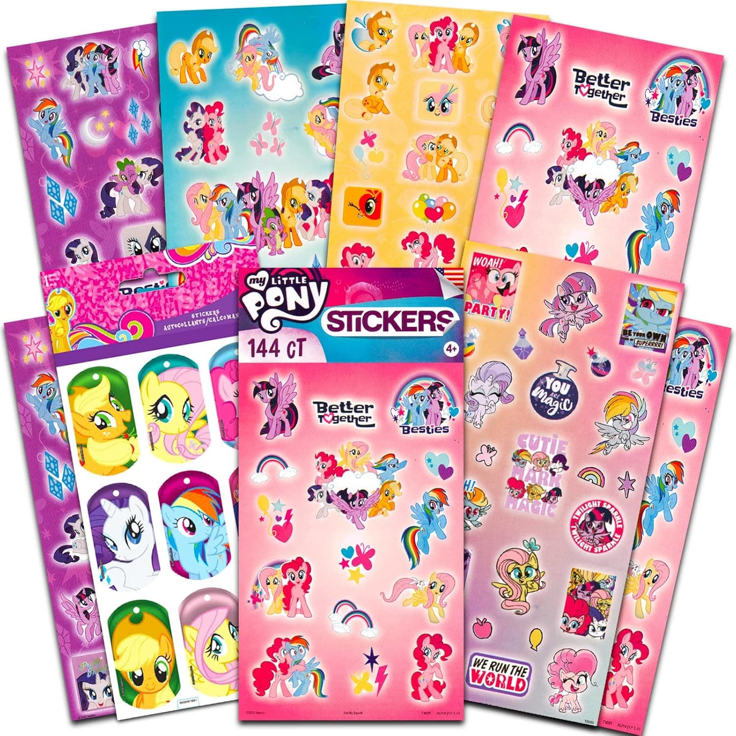 My Little Pony Stickers for Girls Bundle ~ 175+ My Little Pony Party Favors for Goodie Bag Fillers Featuring Cutie Marks | MLP Party Supplies Decorations