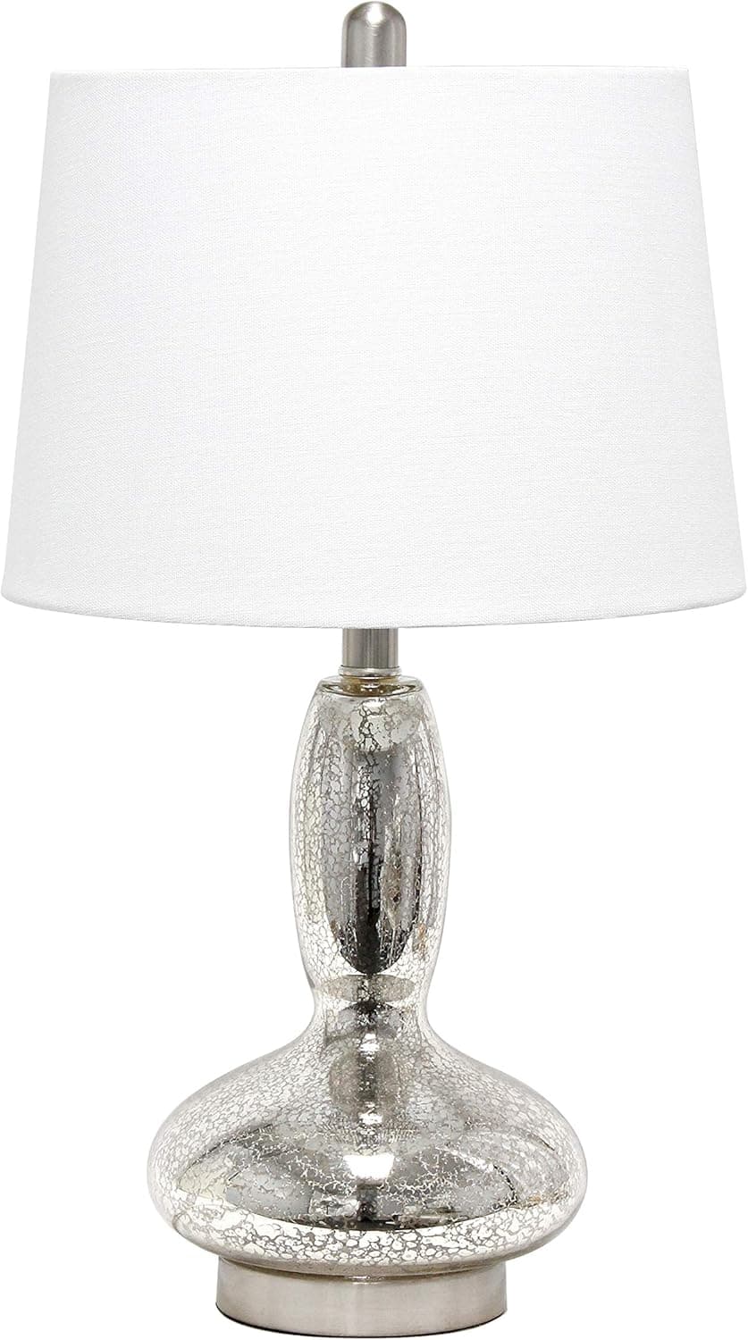 Elegant Designs LT3315-MUR Contemporary Curved Glass Table Lamp, Mercury