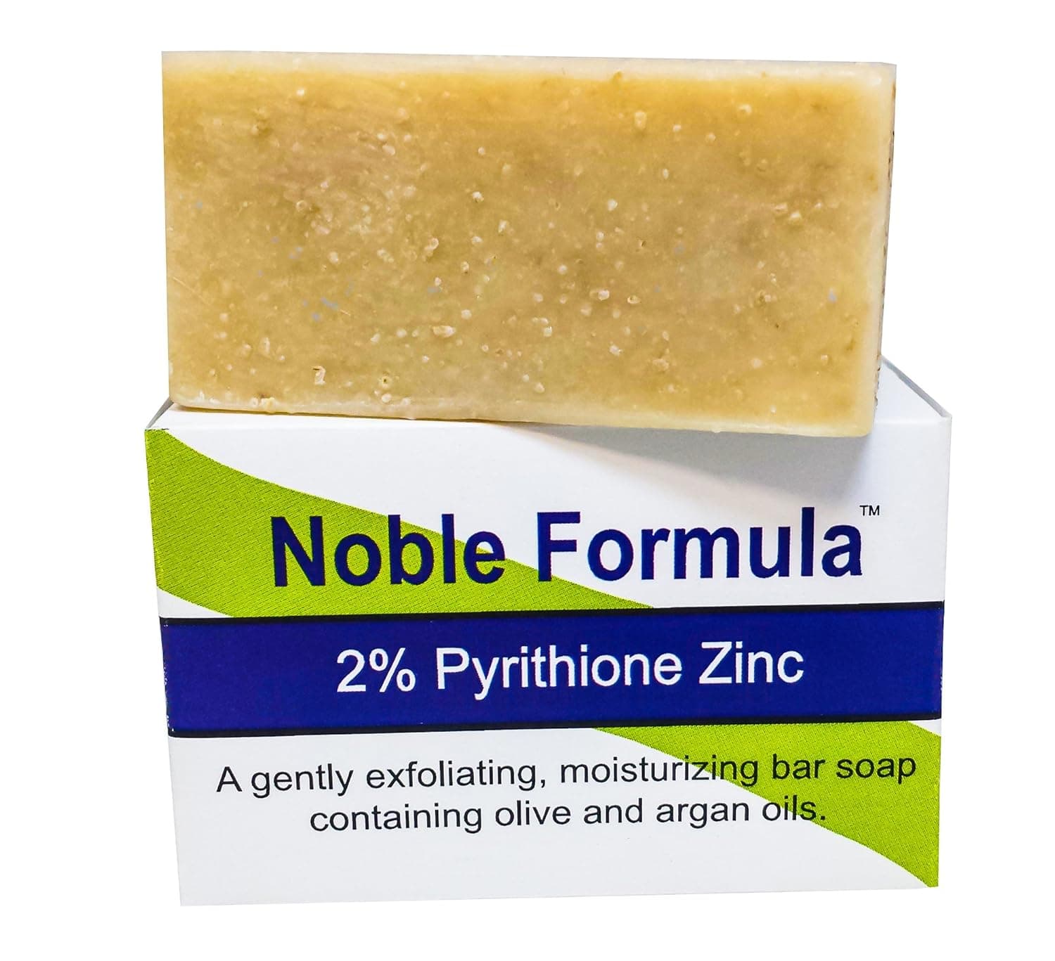 Noble Formula 2% Pyrithione Zinc (ZnP) Argan Oil Bar Soap, 3 oz each (12 Pack)
