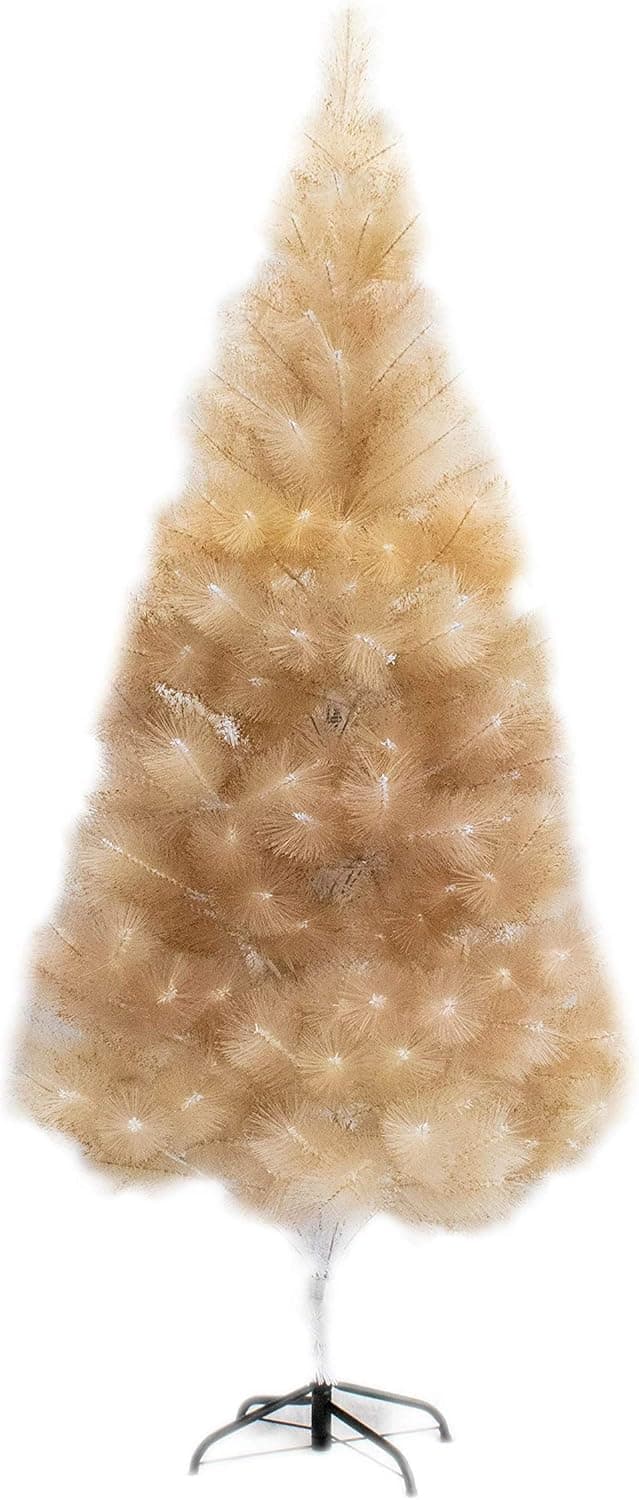 ALEKO CTW71H365 Artificial Indoor Christmas Holiday Tree 6 Foot Gold Glitter