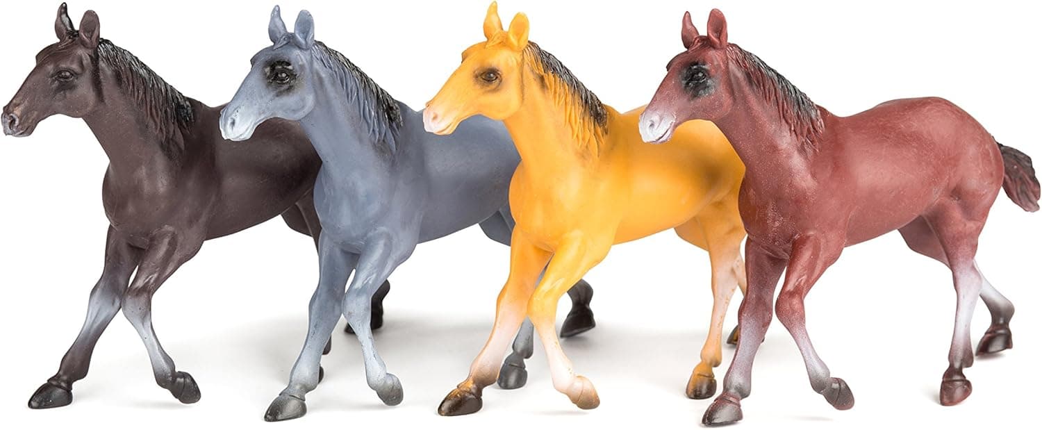 Neliblu Horse Toy Set, 1-Dozen, 6-Inch