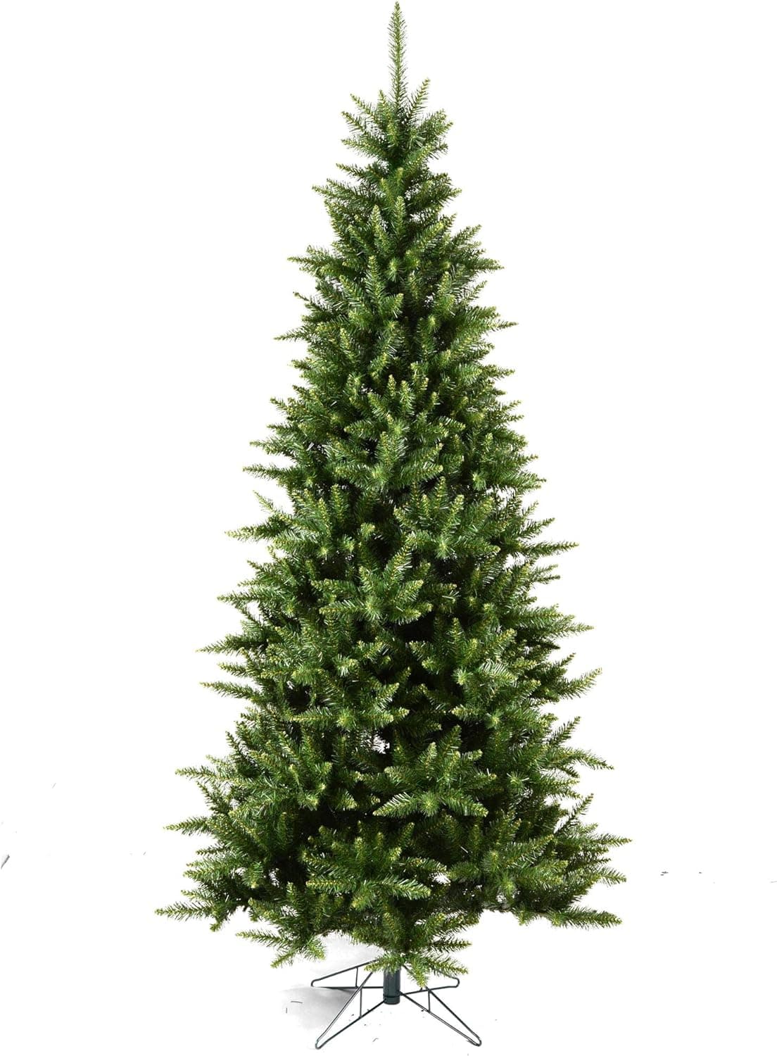 Vickerman 8.5' Camdon Fir Slim Artificial Christmas Tree, Unlit - Faux Slim Christmas Tree - Seasonal Indoor Home Decor