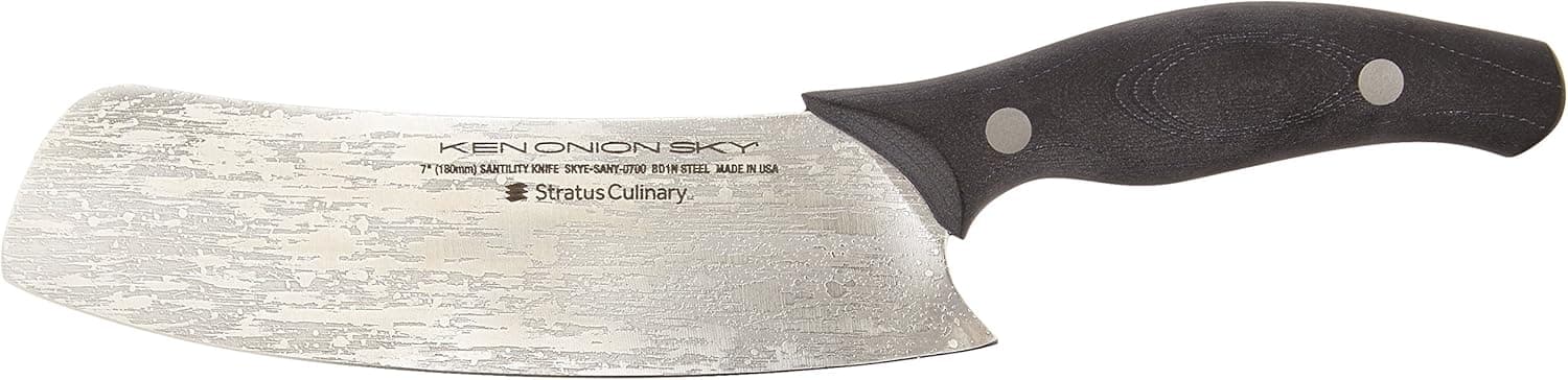 Stratus Culinary Ken Onion SKY Santility Knife, 7-Inch, Silver