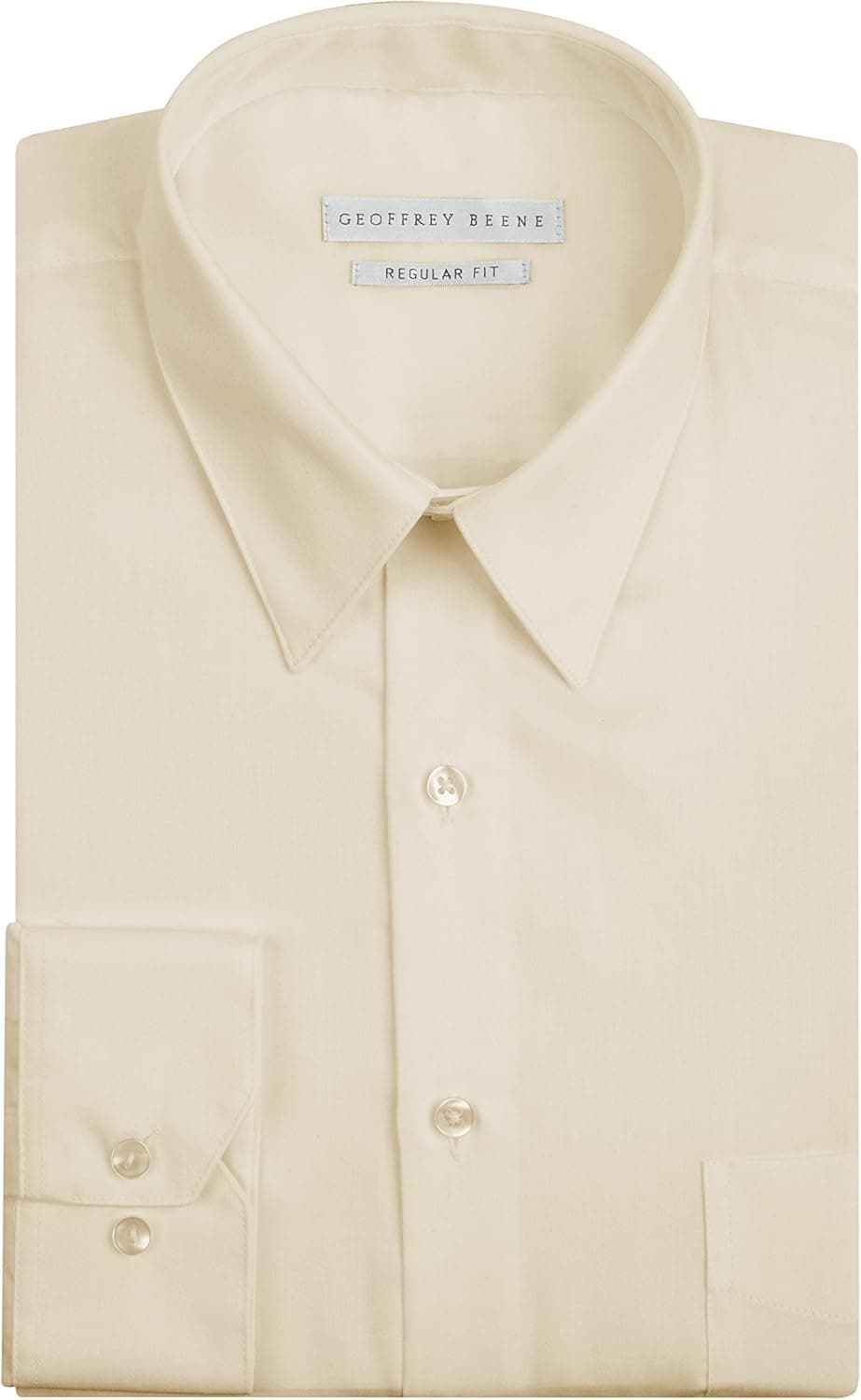 Geoffrey Beene Men's Dress Shirt Regular Fit Sateen Solid