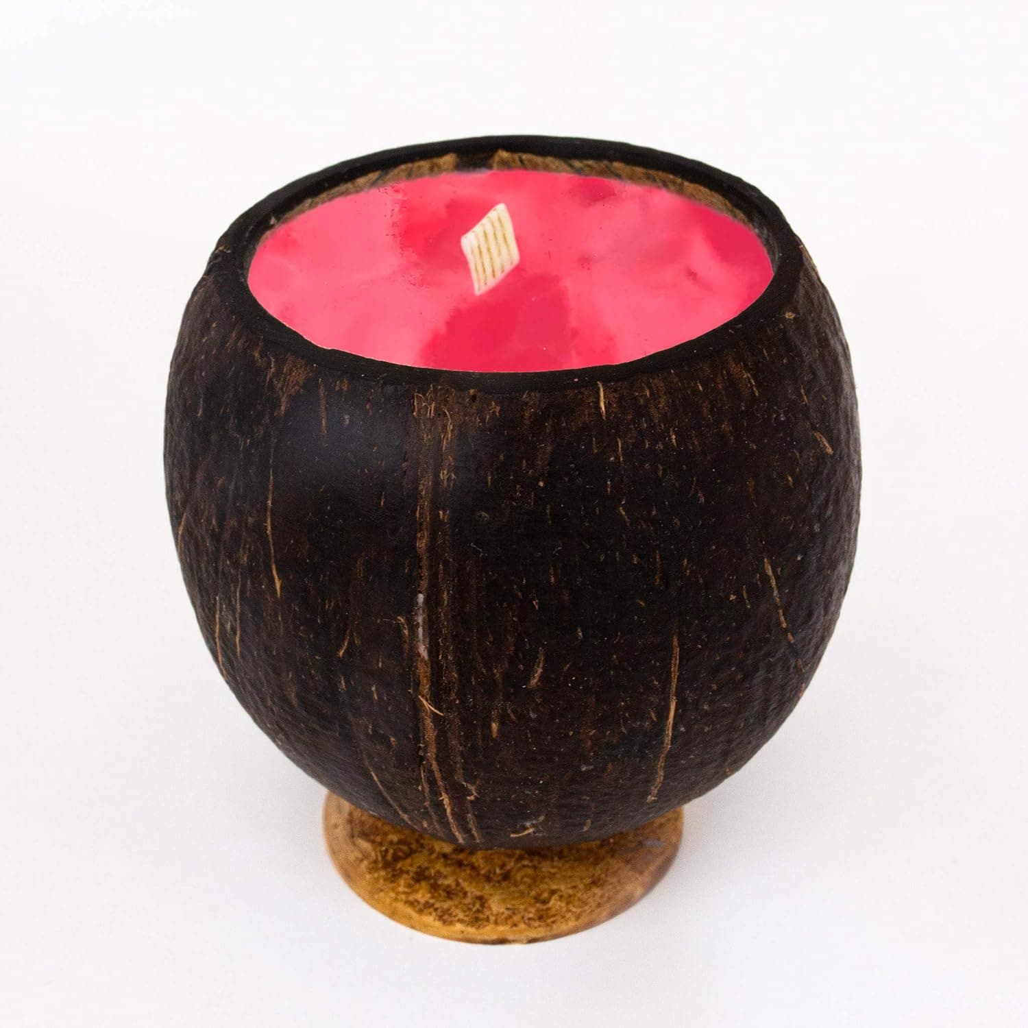 Watermelon Scented Candle in Coconut Shell | Clean Burning Soy & Coconut Wax | 12.5oz Fruity Smelling Candle Handmade in Real Coconut | Novelty Candles for Home, 60 Hour Burn Time