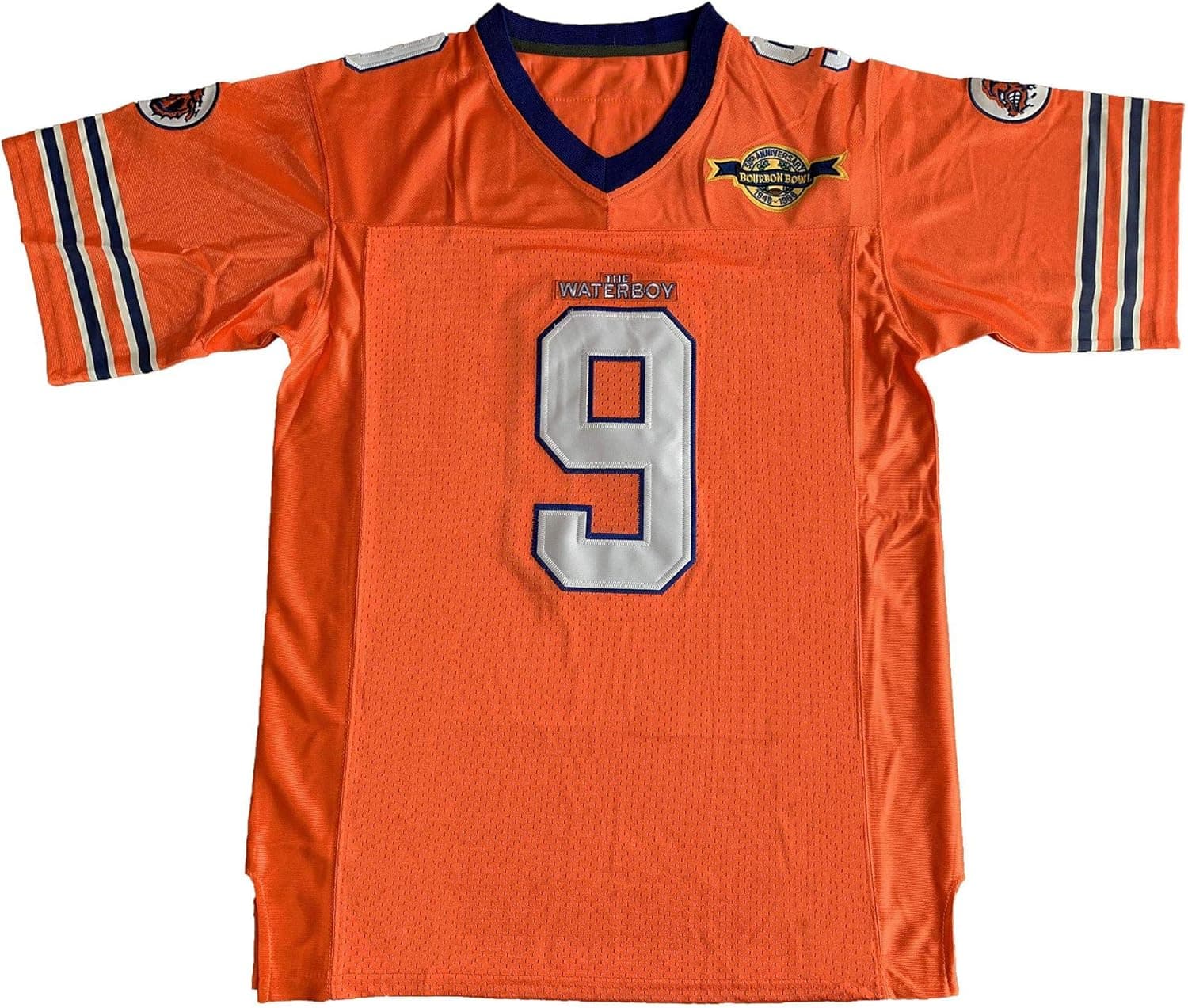 The Waterboy #9 Bobby Boucher Adam Sandler 50th Anniversary Movie Mud Dogs Bourbon Bowl Football Jersey S-XXXL