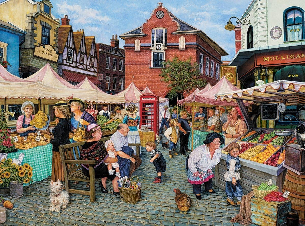 White Mountain Puzzles Farmers Market - 1000 Piece Jigsaw Puzzle