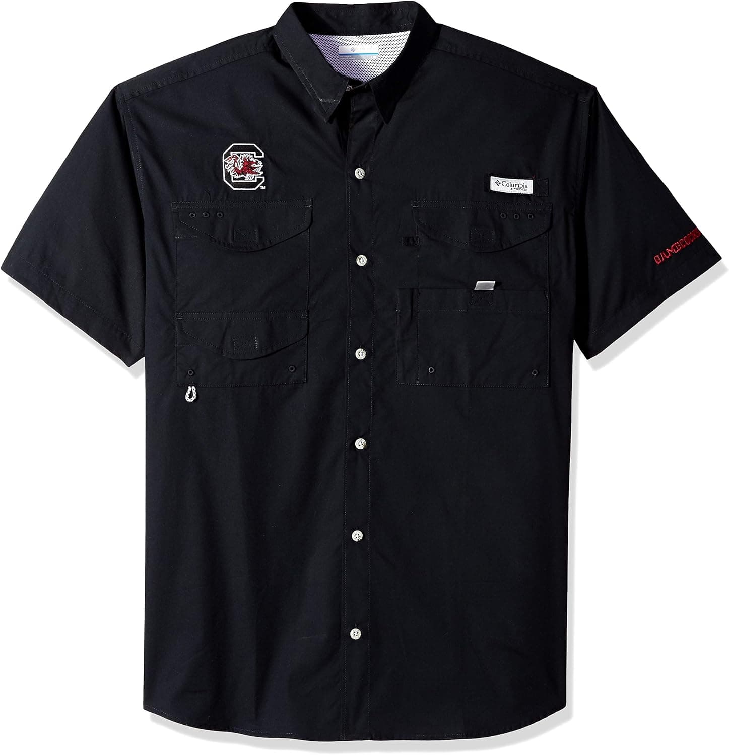 Columbia Men's Collegiate Bonehead Short Sleeve Shirt (Small, SC-Black)