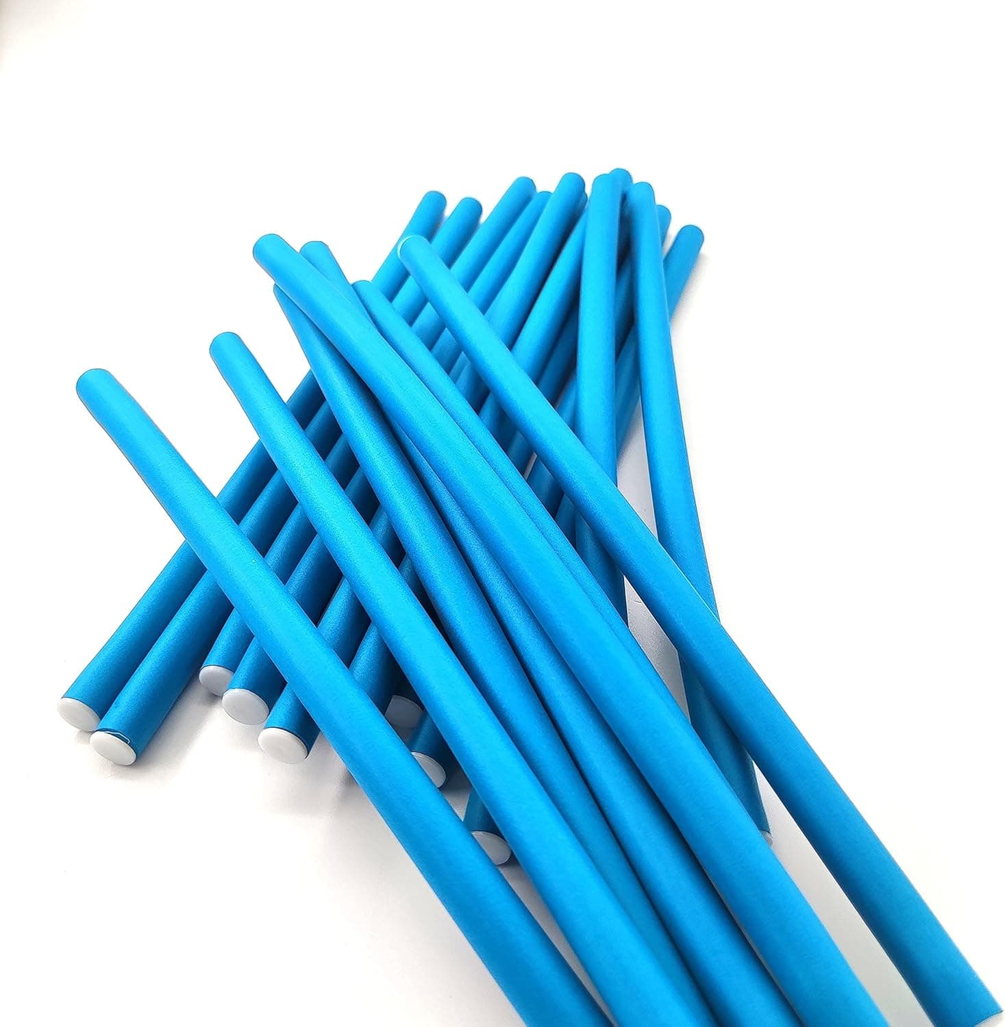 10 Pieces Flexible Curling Rods Twist Foam Hair Rollers Soft Foam No Heat Hair Rods Rollers Curler hot Curly Hair for Women with Long and Short Hair (0.31 x 9.4 Blue)