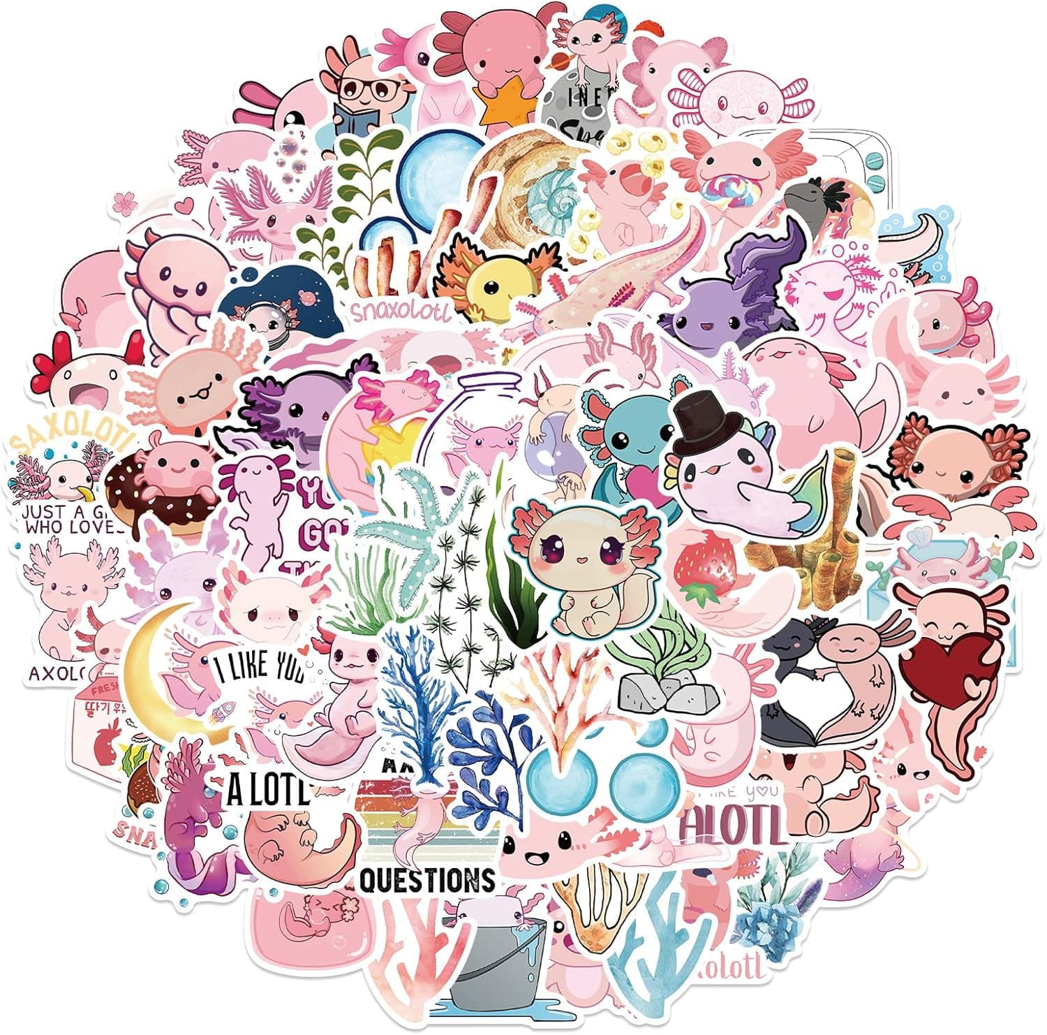 Cartoon Stickers 100pcs Kawaii Animal Vinyl Waterproof Decal Trendy Stickers