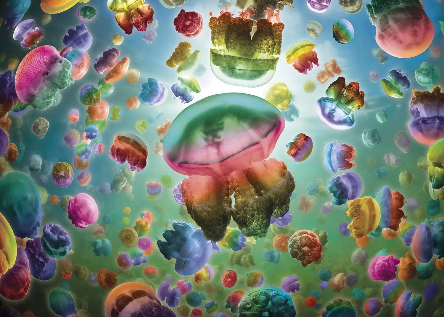INNELO Jigsaw Puzzles 1000 Pieces for Adults – 1000 Piece Puzzles – Jellyfish - Premium Quality Puzzles Game – Includes Image Poster – Missing Piece Support – Relaxing Hobby