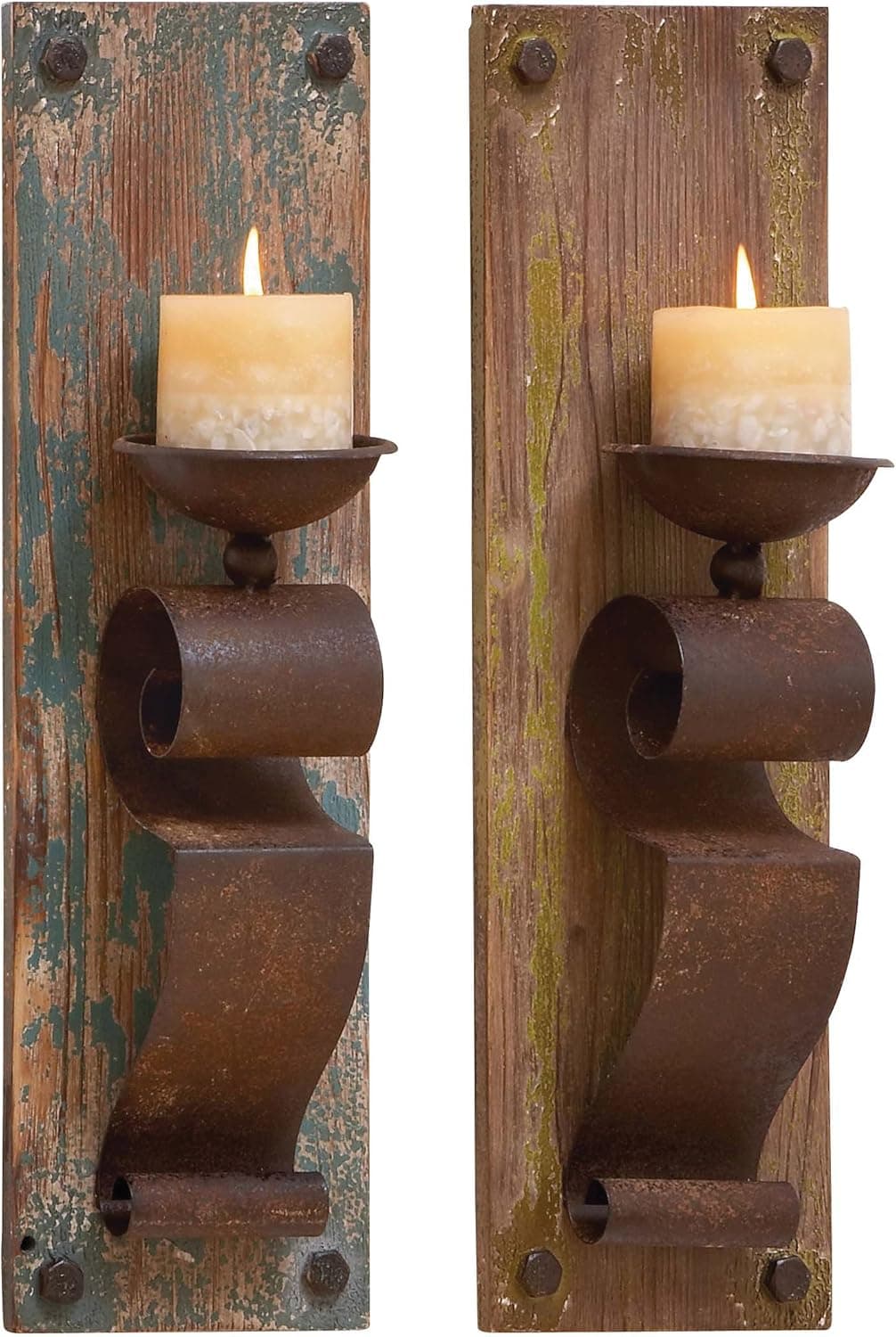Plutus Brands Elegant and Sophisticated Assorted Candle Sconce, Set of 2