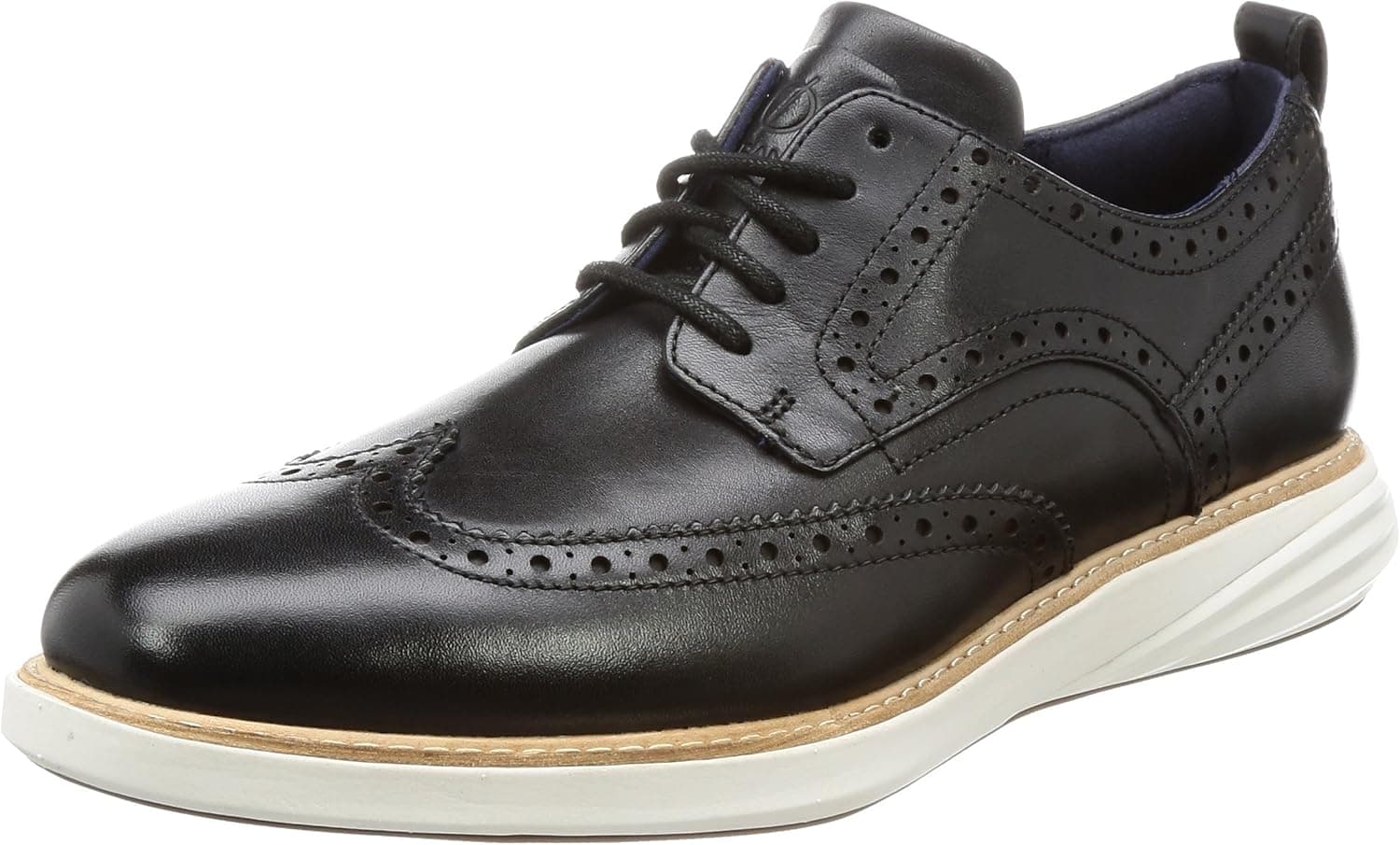 Cole Haan Men's Grand Evolution Shortwing Oxford, Black/Ivory, 8 Medium US
