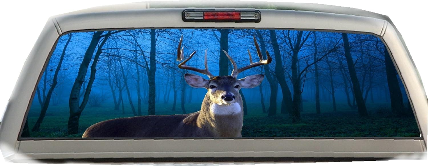 Crabtree Signs Buck- Blue Woods- 22 Inches-by-65 Inches- Rear Window Graphics