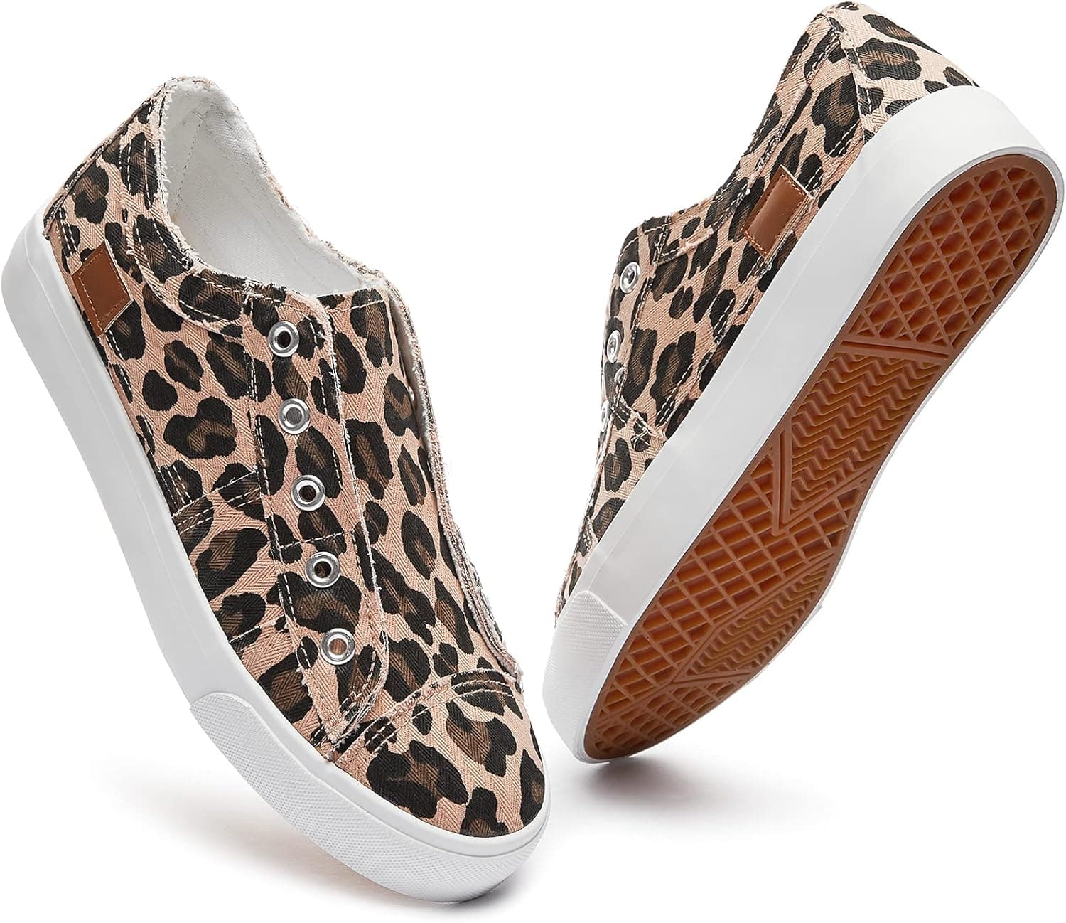 Women's Canvas Slip on Sneakers Casual Tennis Shoes Slip on Flats Shoes Fashion Sneakers for Work