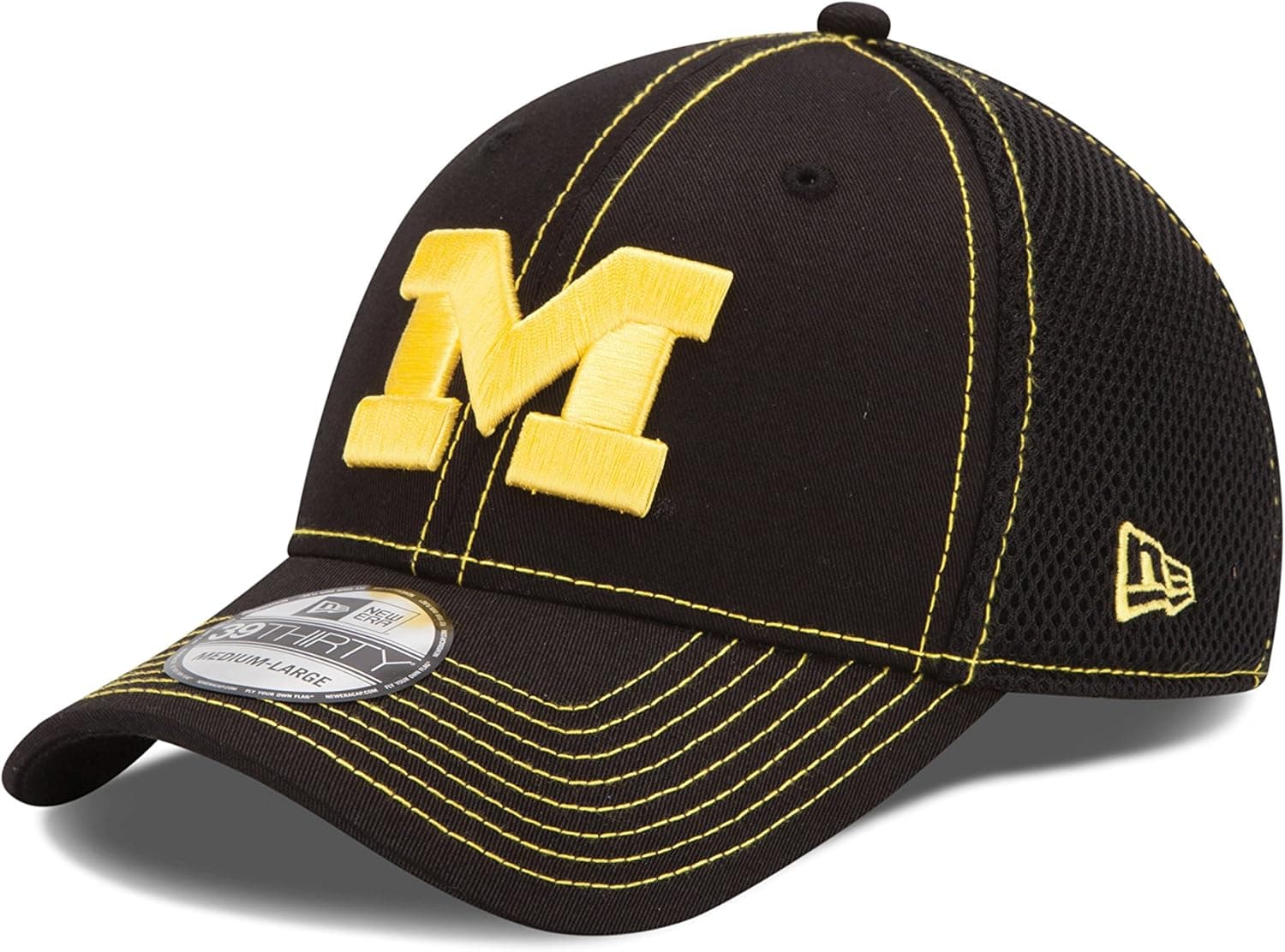 NCAA Michigan Wolverines Black Neo 39Thirty Flex Fit Cap