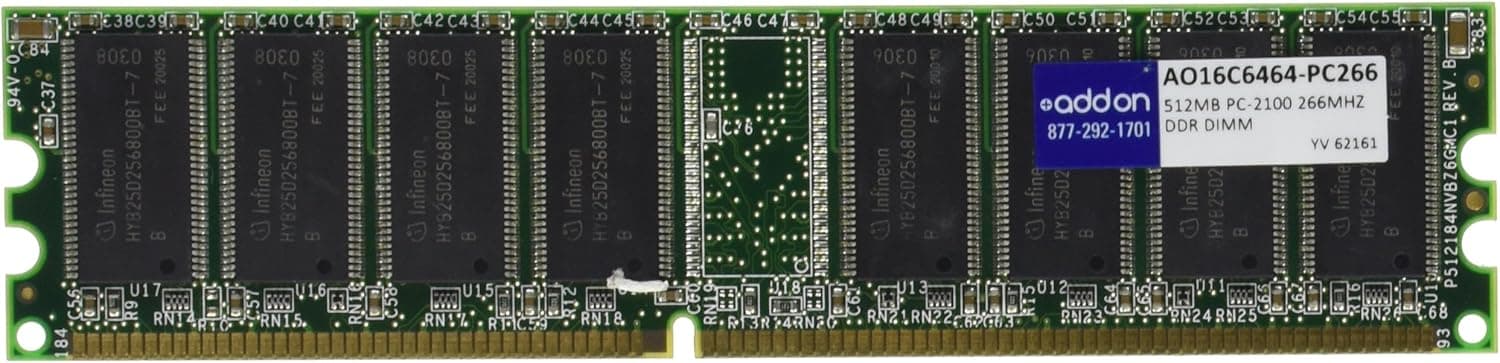 512MB Pc266 (pc2100) DDR 64x64 184-pin 2.5v