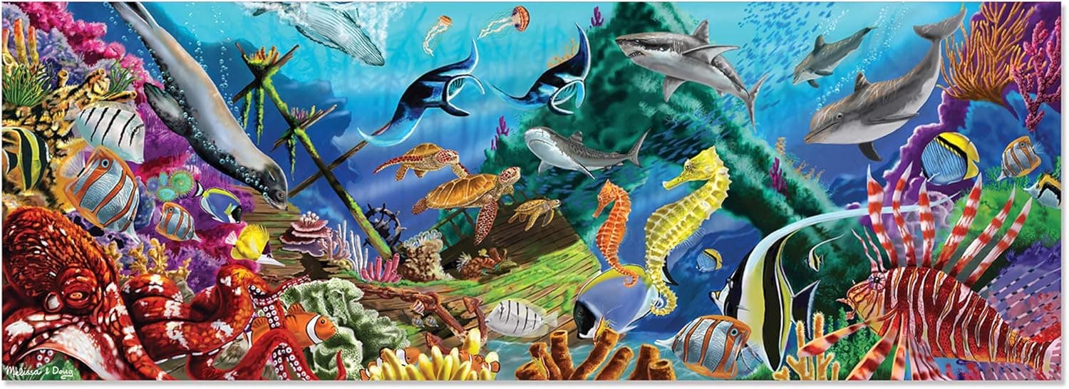Melissa & Doug Underwater Oasis Jumbo Jigsaw Floor Puzzle - 200 pcs