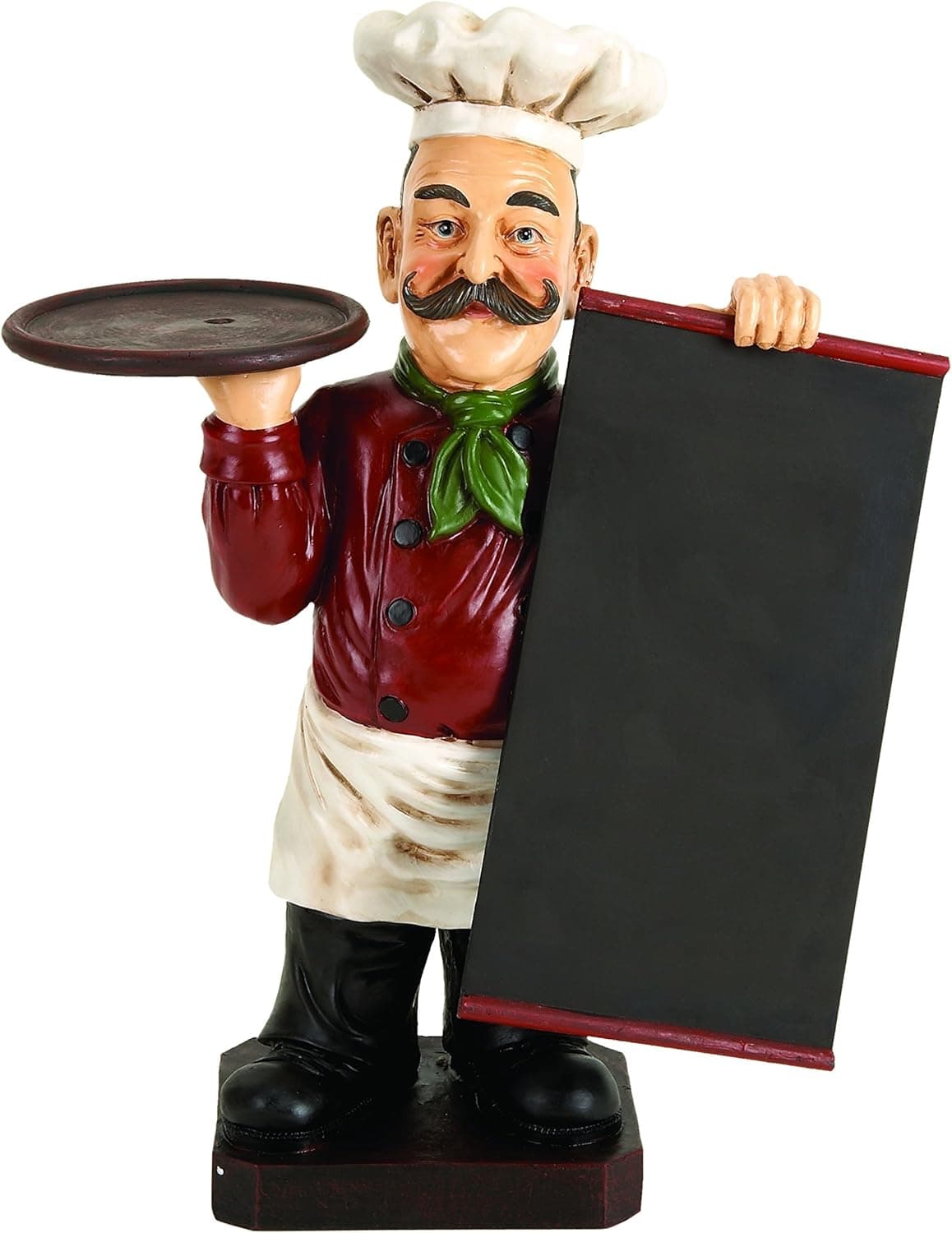 Benzara Polystone Chef Menuboard, Red and White