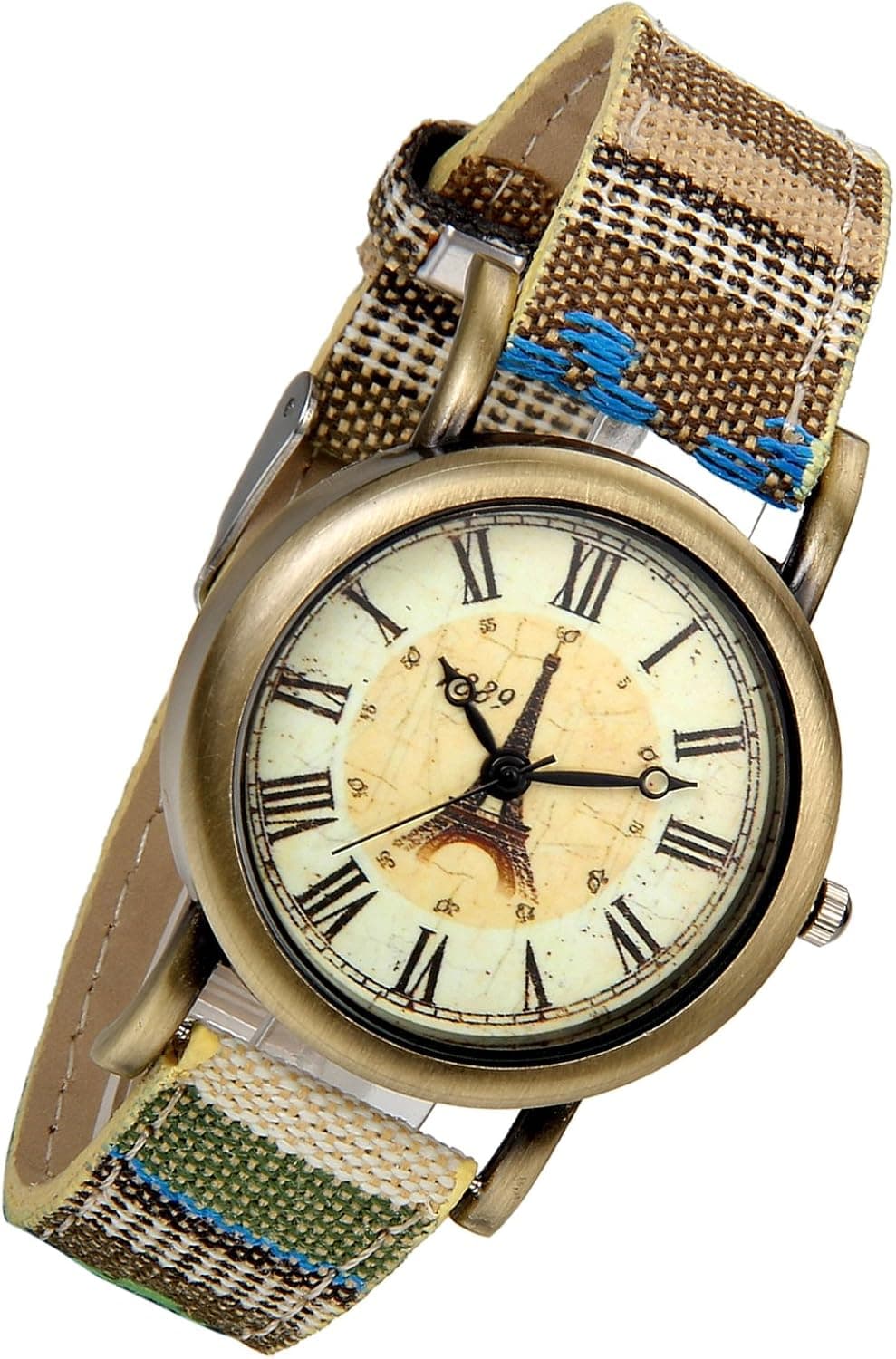 Ladies Dress Bracelet Bangle Crystal Rhinestone White Dial Small Face Link Watch