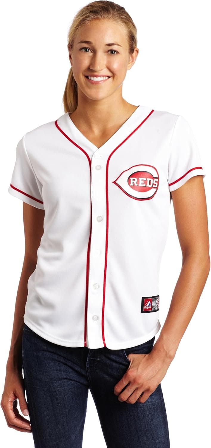 MLB Cincinnati Reds Jay Bruce White Home Replica Baseball Women's Jersey, White