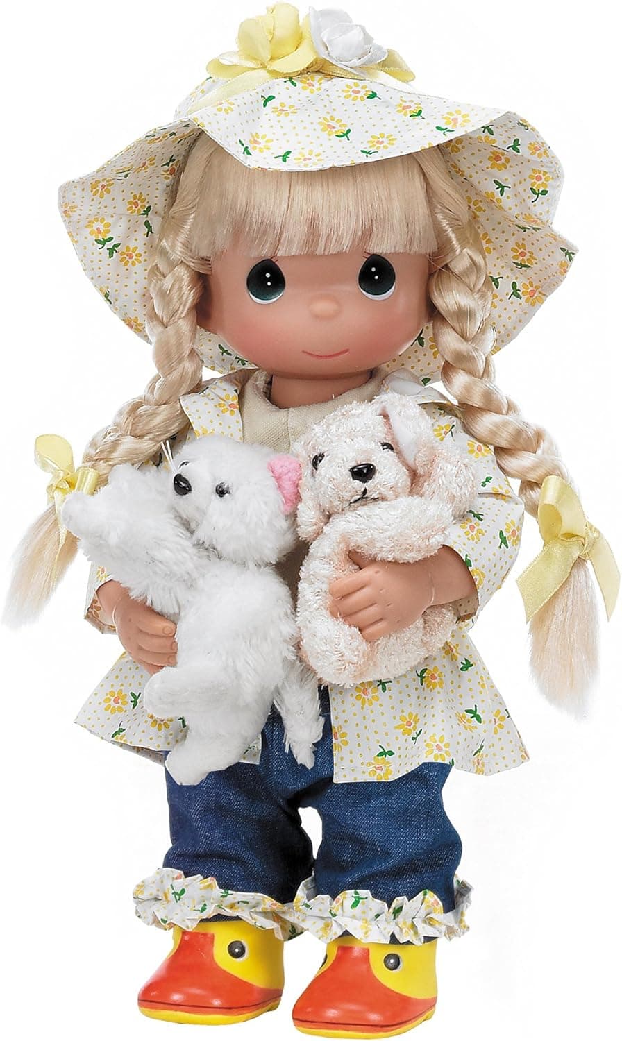 The Doll Maker Precious Moments Dolls, Linda Rick, Raining Cats and Dogs, 12 inch Doll