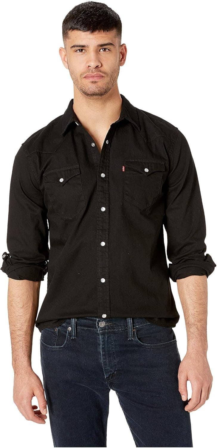 Levi's Standard Barstow Western Shirt Onyx Black LG